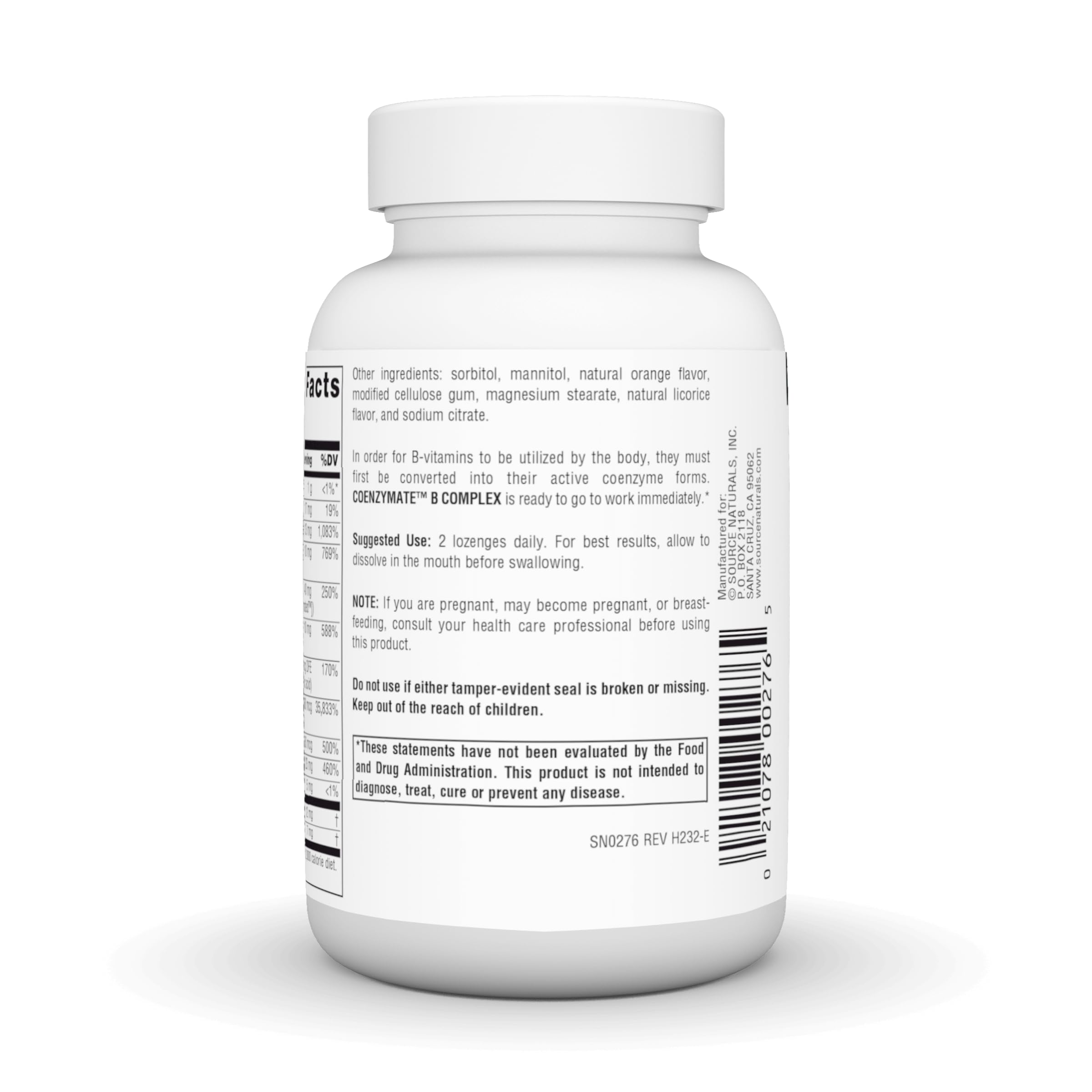Source Naturals Coenzymate B Complex tabletas naranja, disolución en la lengua para uso diario
