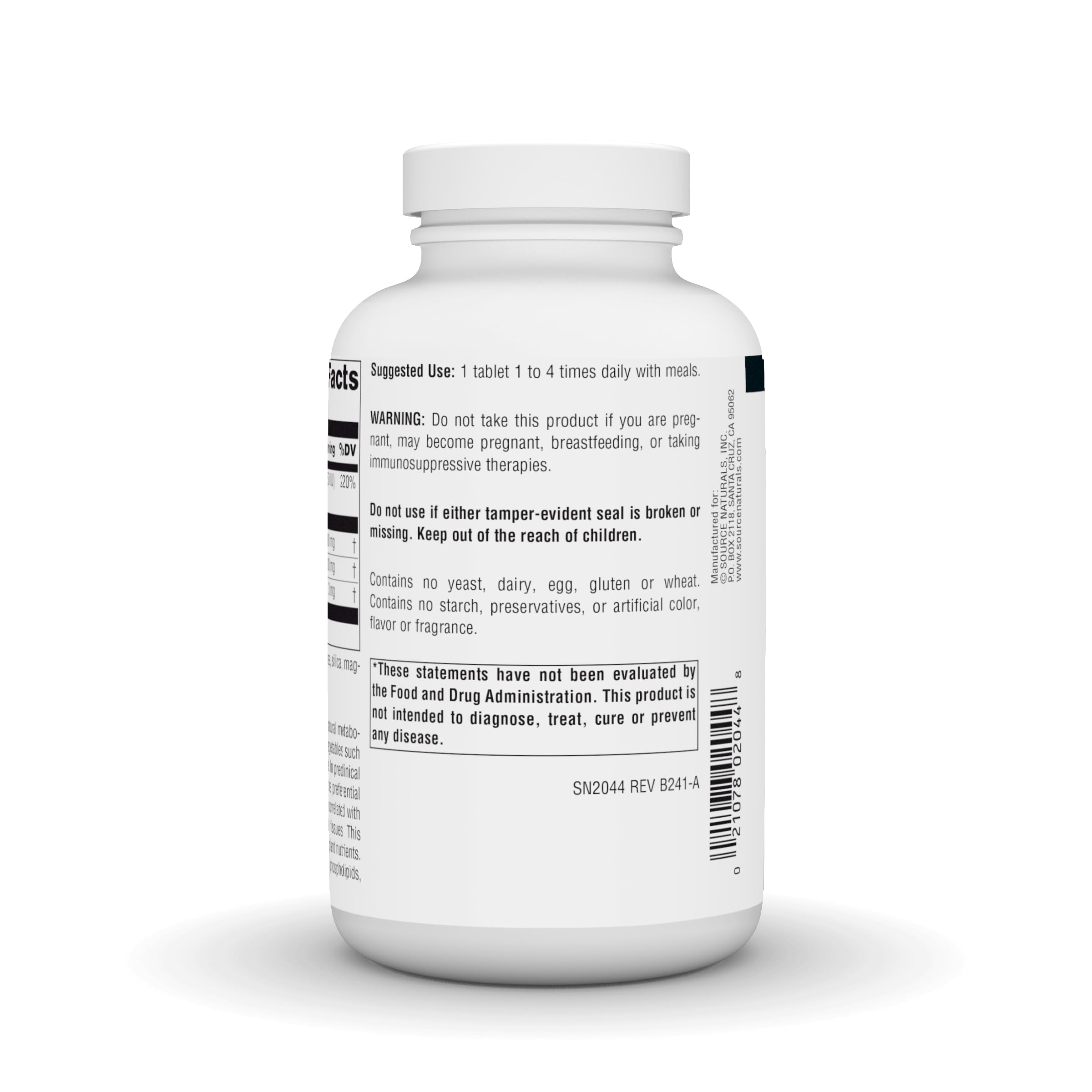 DIM con BioPerine, envase de 180 tabletas con etiqueta nutricional visible.