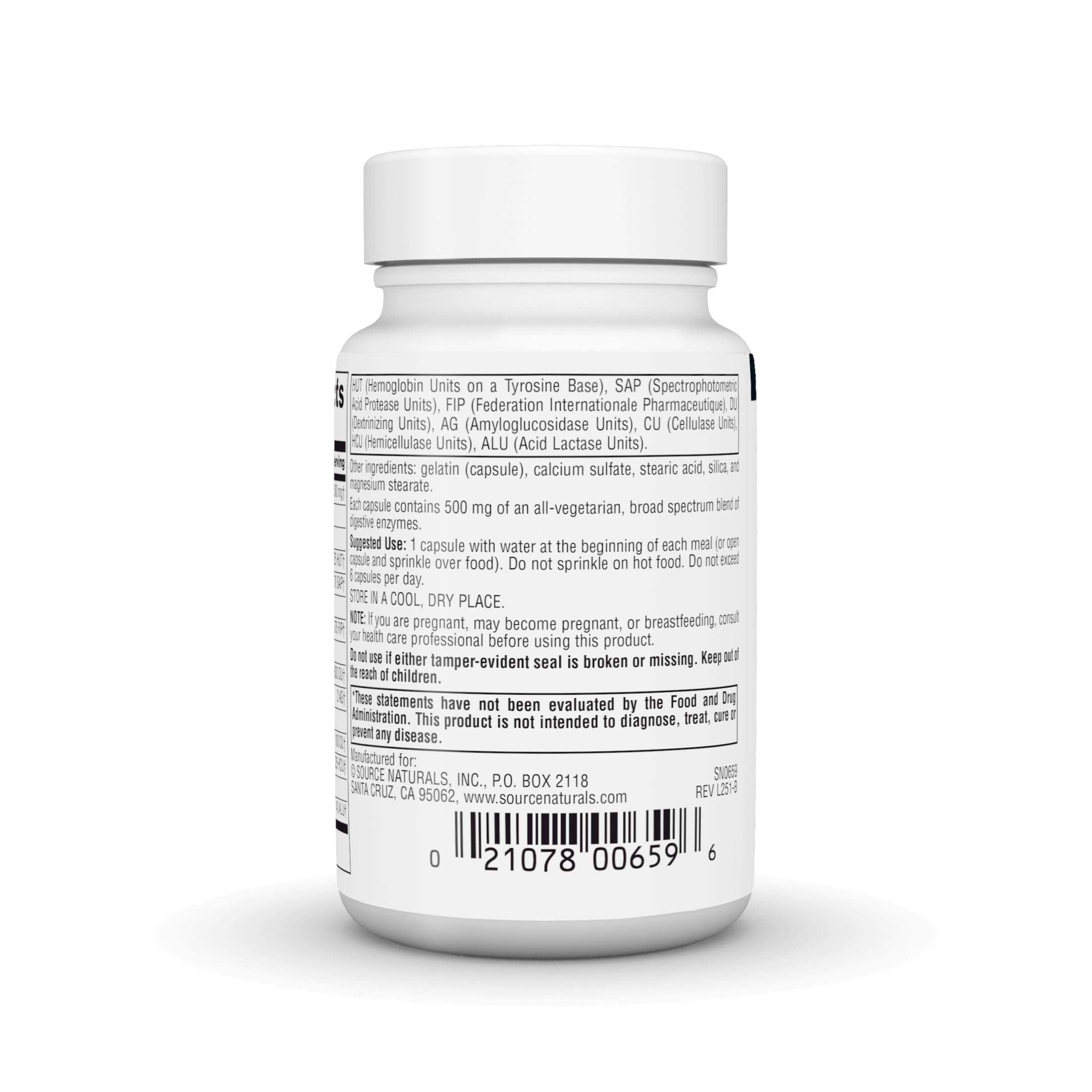 Source Naturals Enzimas Esenciales — espolvorear sobre alimento para una experiencia digestiva más cómoda.