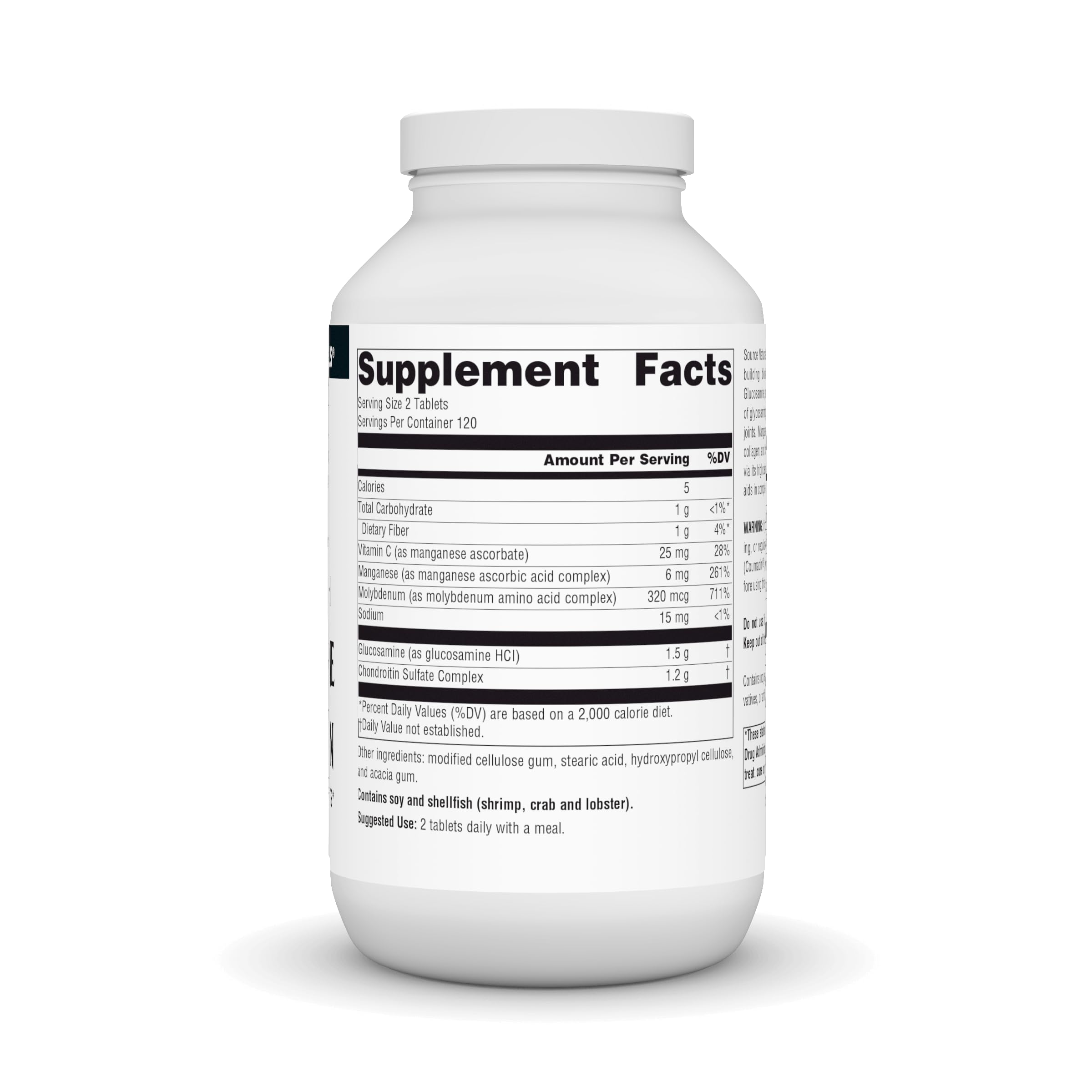 Source Naturals etiqueta: información clara sobre la fórmula y alérgenos