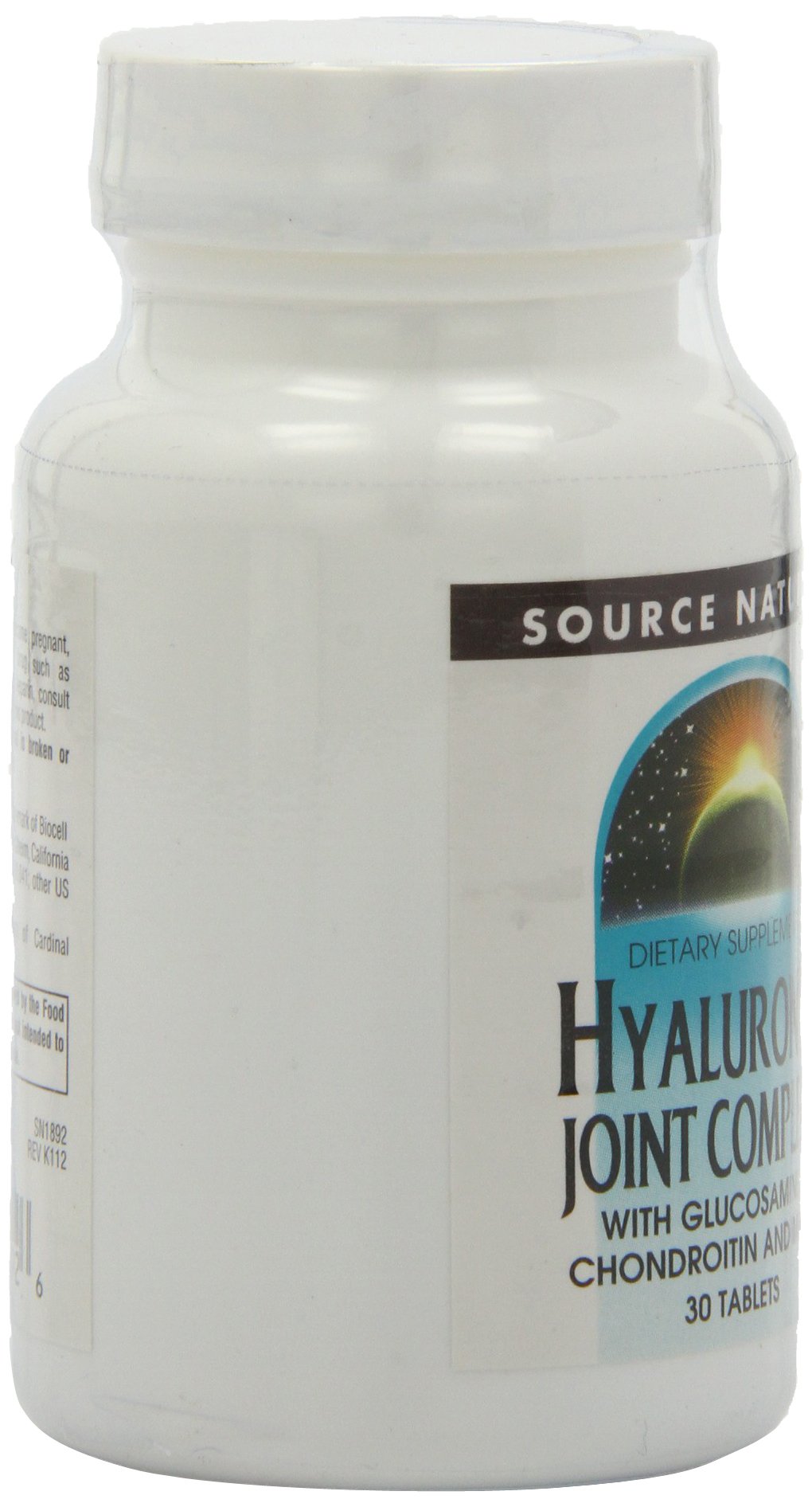 Source Naturals Etiqueta nutricional con ingredientes clave.