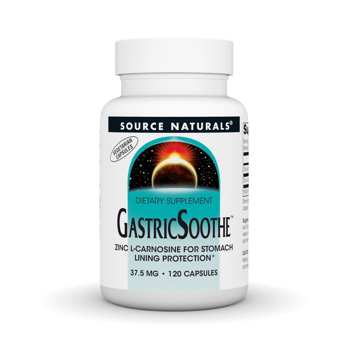 Source Naturals GastricSoothe: botella con cápsulas para uso diario.