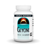 Source Naturals glicina 500 mg en cápsulas, uso diario recomendado