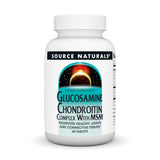 Source Naturals Glucosamina Condroitina MSM 60, envase frontal, apoyo potencial a articulaciones