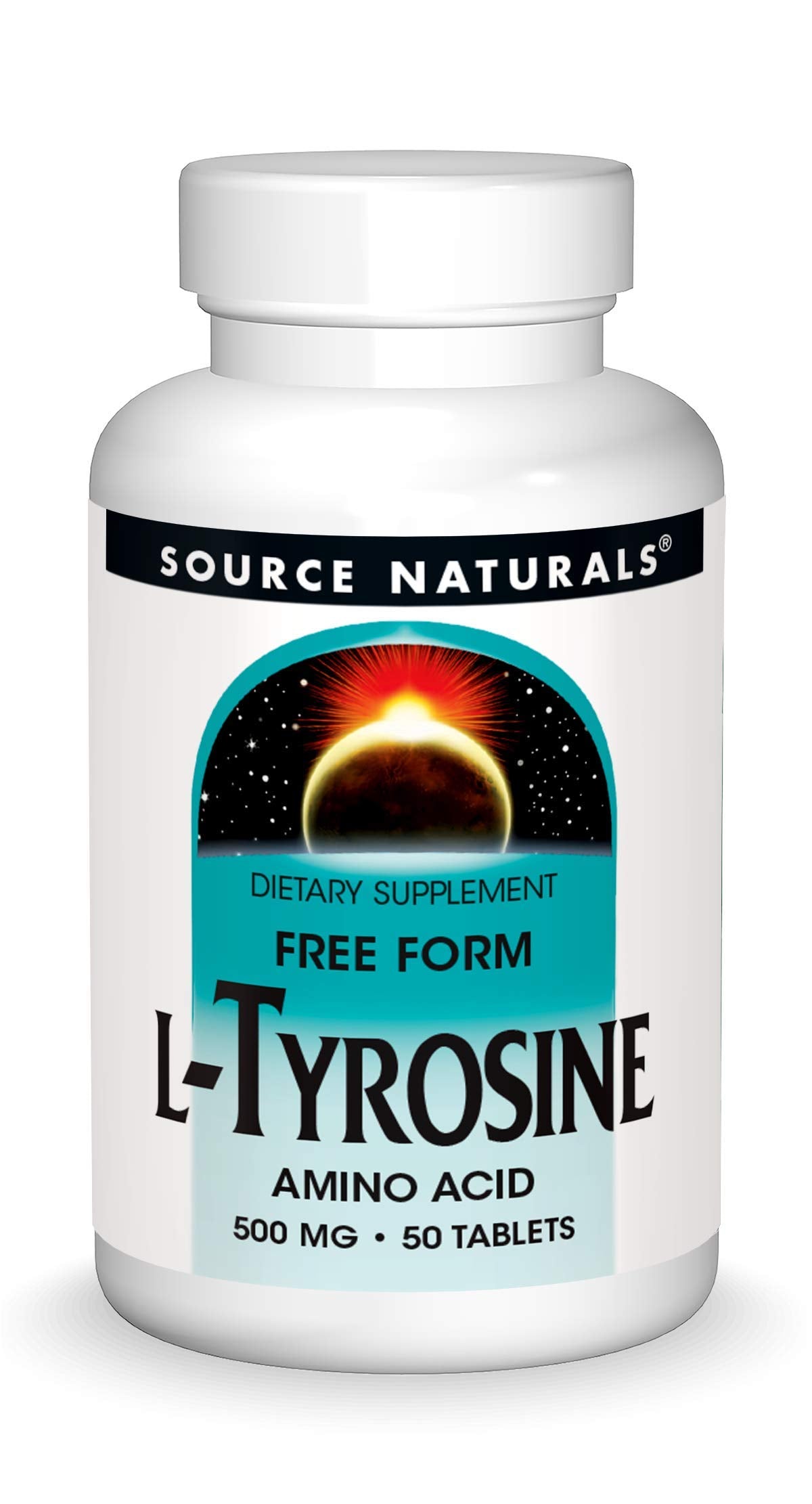 Source Naturals L-Tyrosina en botella, apoyo potencial al enfoque mental diario