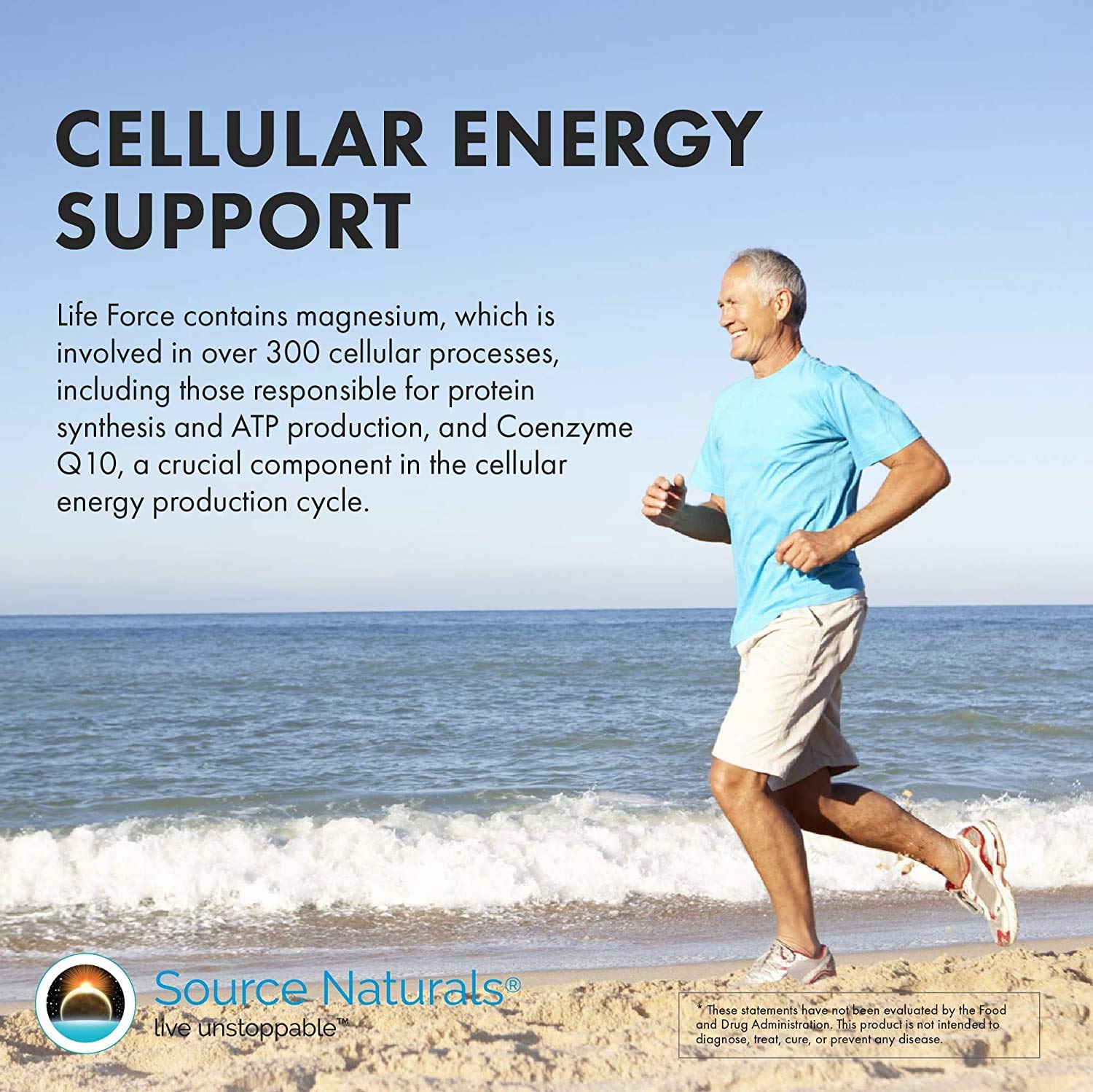 Etiqueta nutricional de Life Force destaca vitaminas.