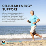 Etiqueta nutricional de Life Force destaca vitaminas.