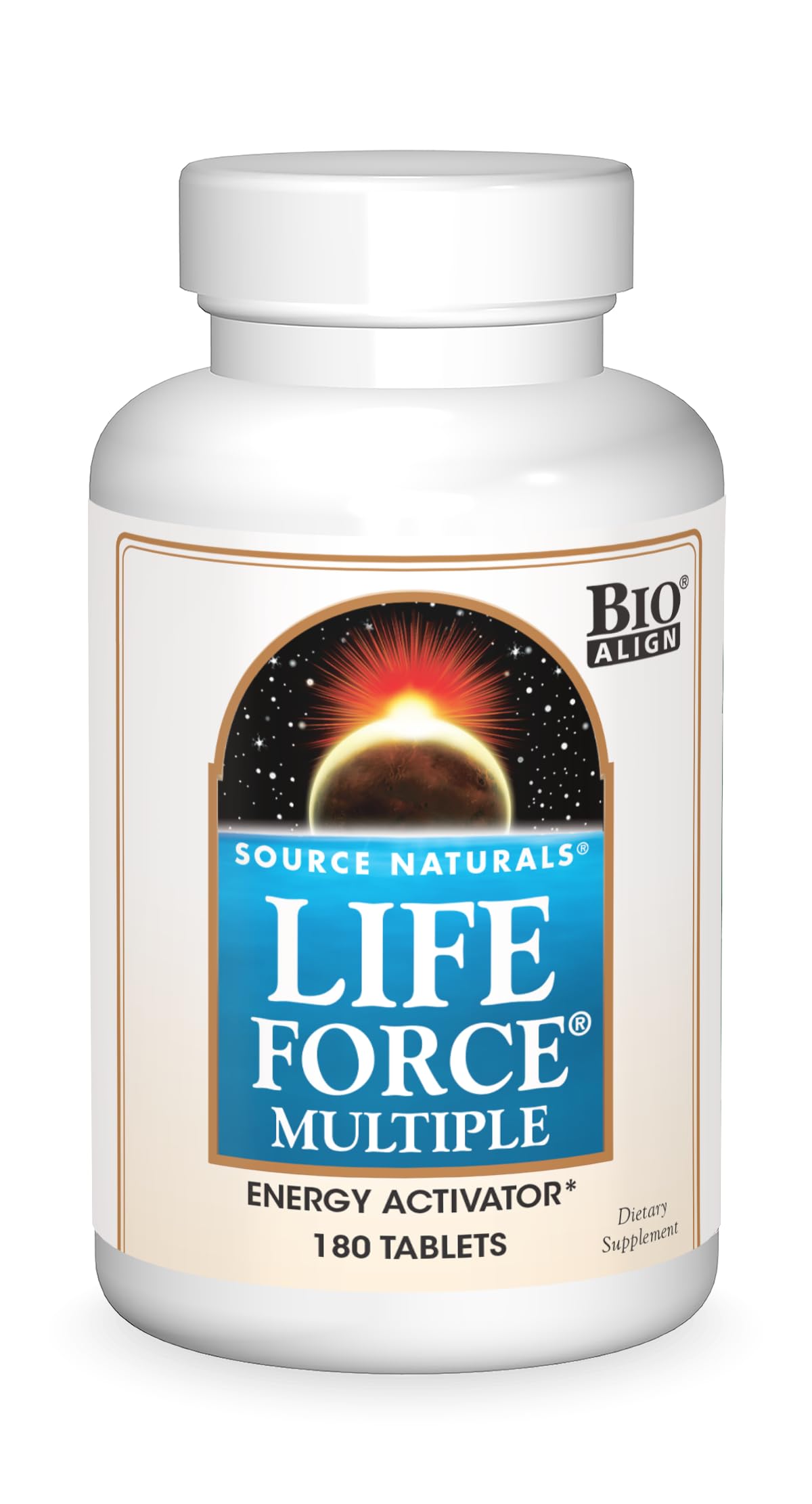 Source Naturals Life Force en frasco, apoyo al bienestar diario.