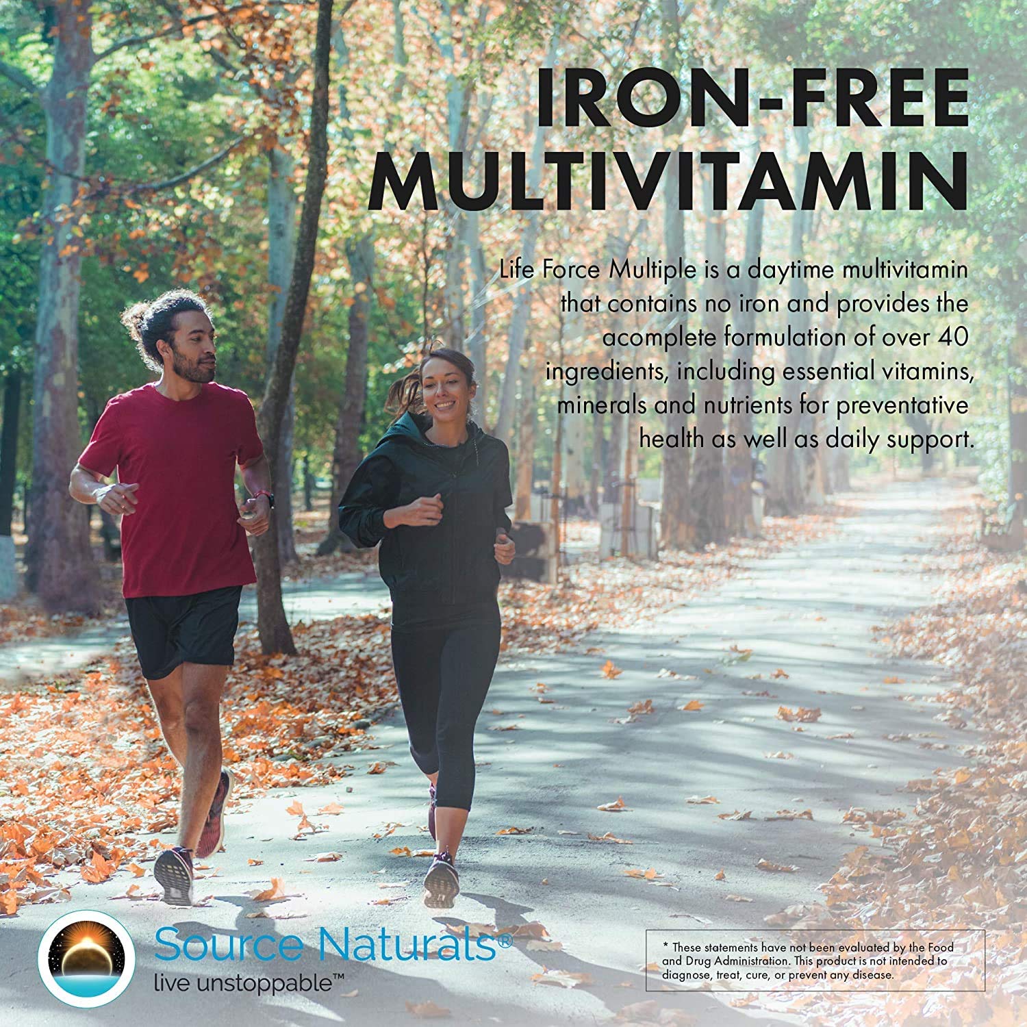 Source Naturals Life Force Multiple, uso diario sencillo, apoyo a la vitalidad sostenida.