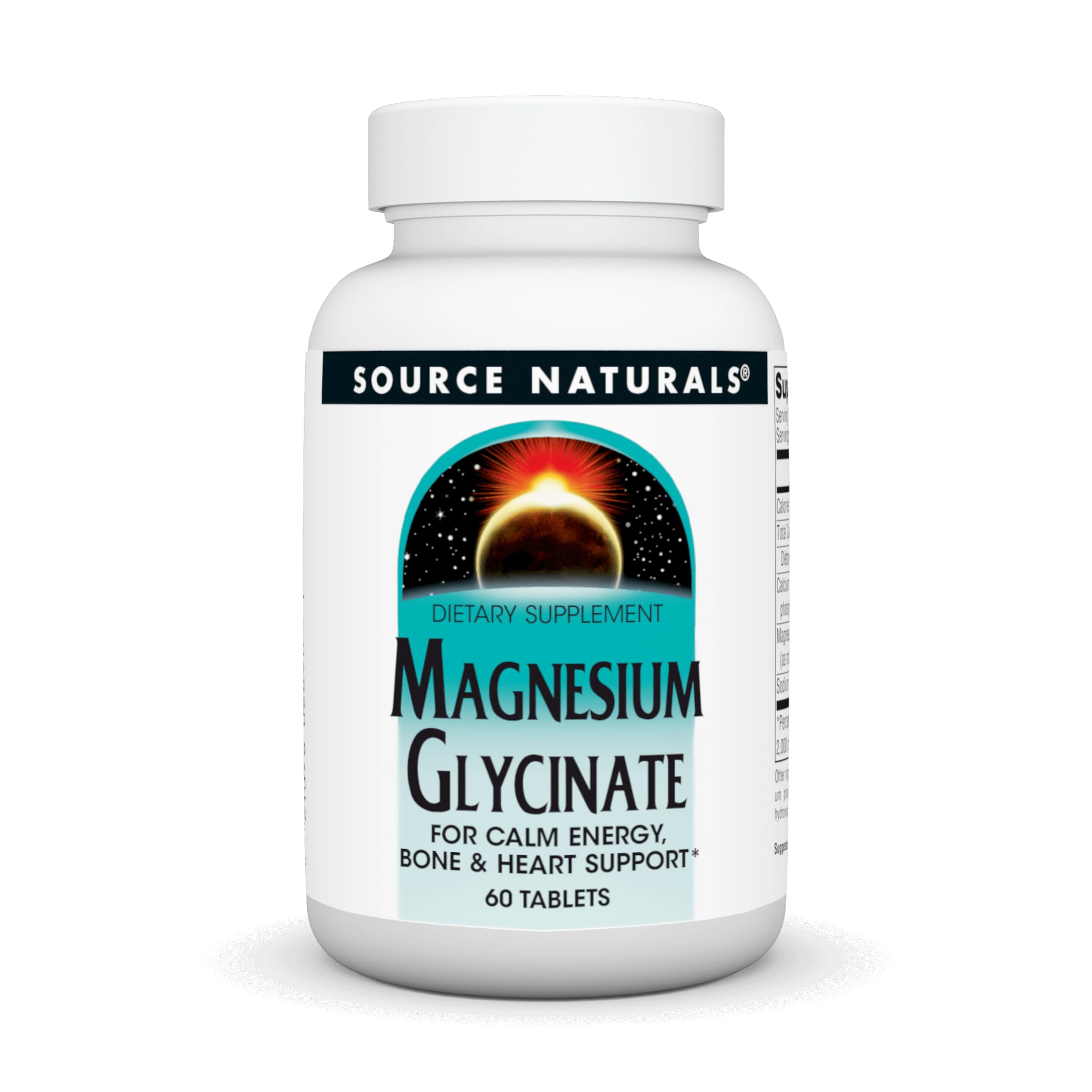 Source Naturals magnesio glicinato: bote con tabletas para uso diario