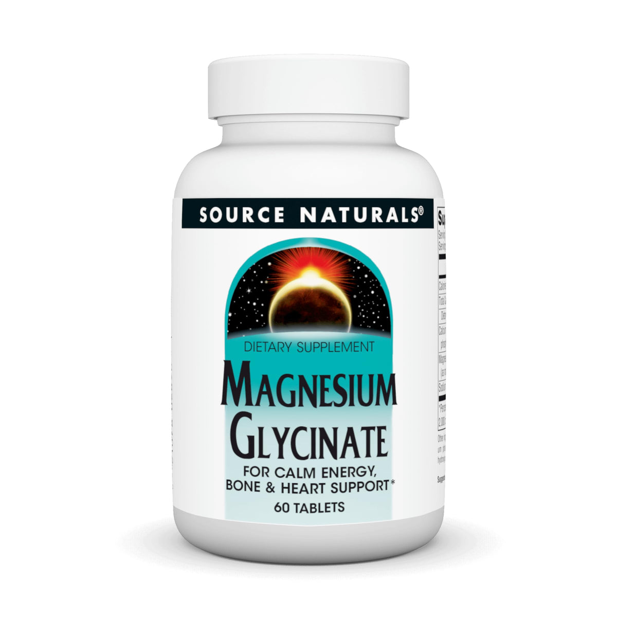 Source Naturals magnesio glicinato: bote con tabletas para uso diario