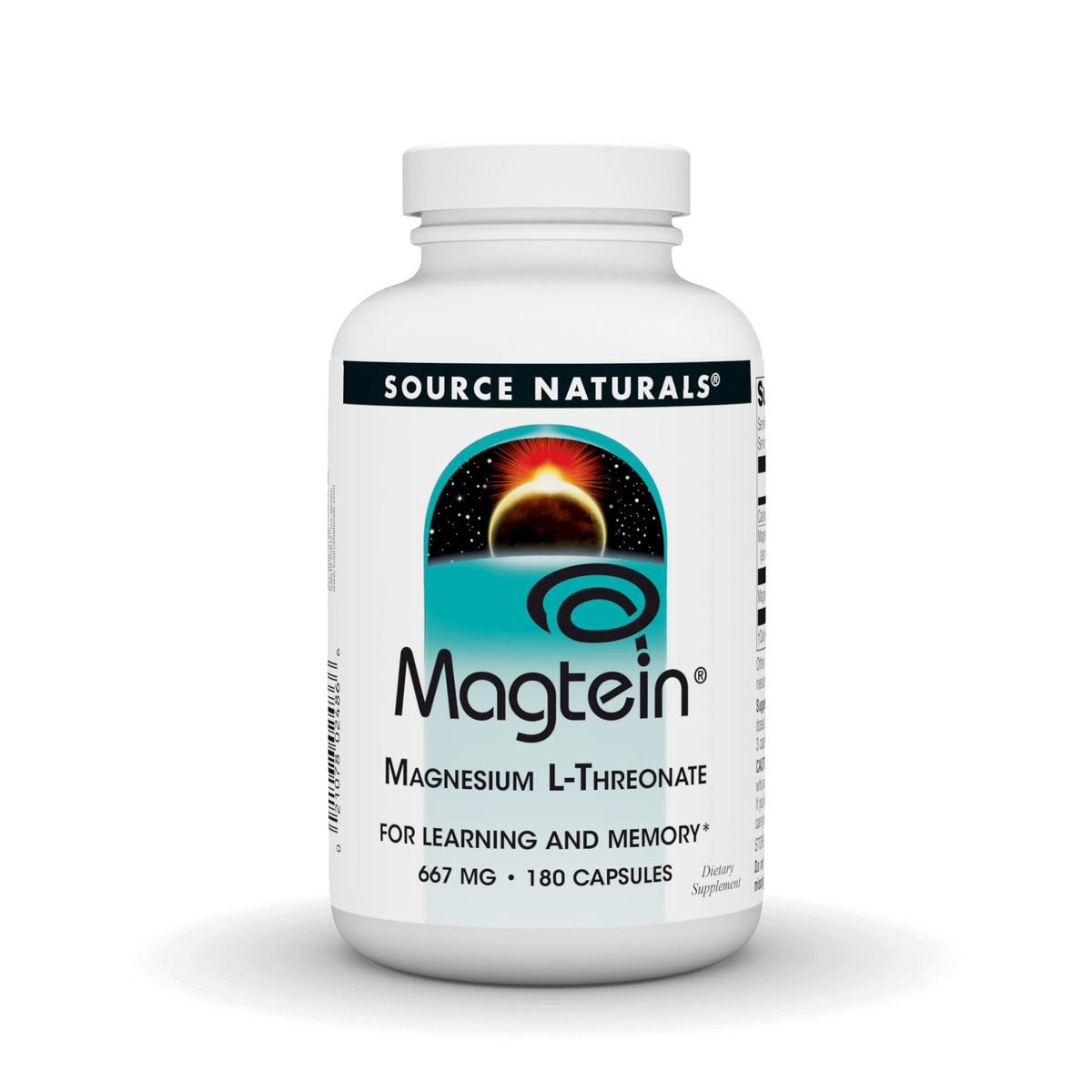 Source Naturals Magtein cápsulas, posible apoyo a la concentración y memoria.