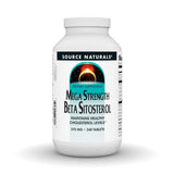 Source Naturals Mega Strength Beta Sitosterol frente a botella con tabletas para apoyar el colesterol dentro de lo normal.