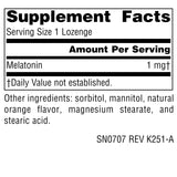 Source Naturals Melatonina: envase de 200 pastillas masticables sabor naranja.
