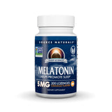 Source Naturals Melatonina 5 mg, pastilla naranja vegana para promover un descanso suave