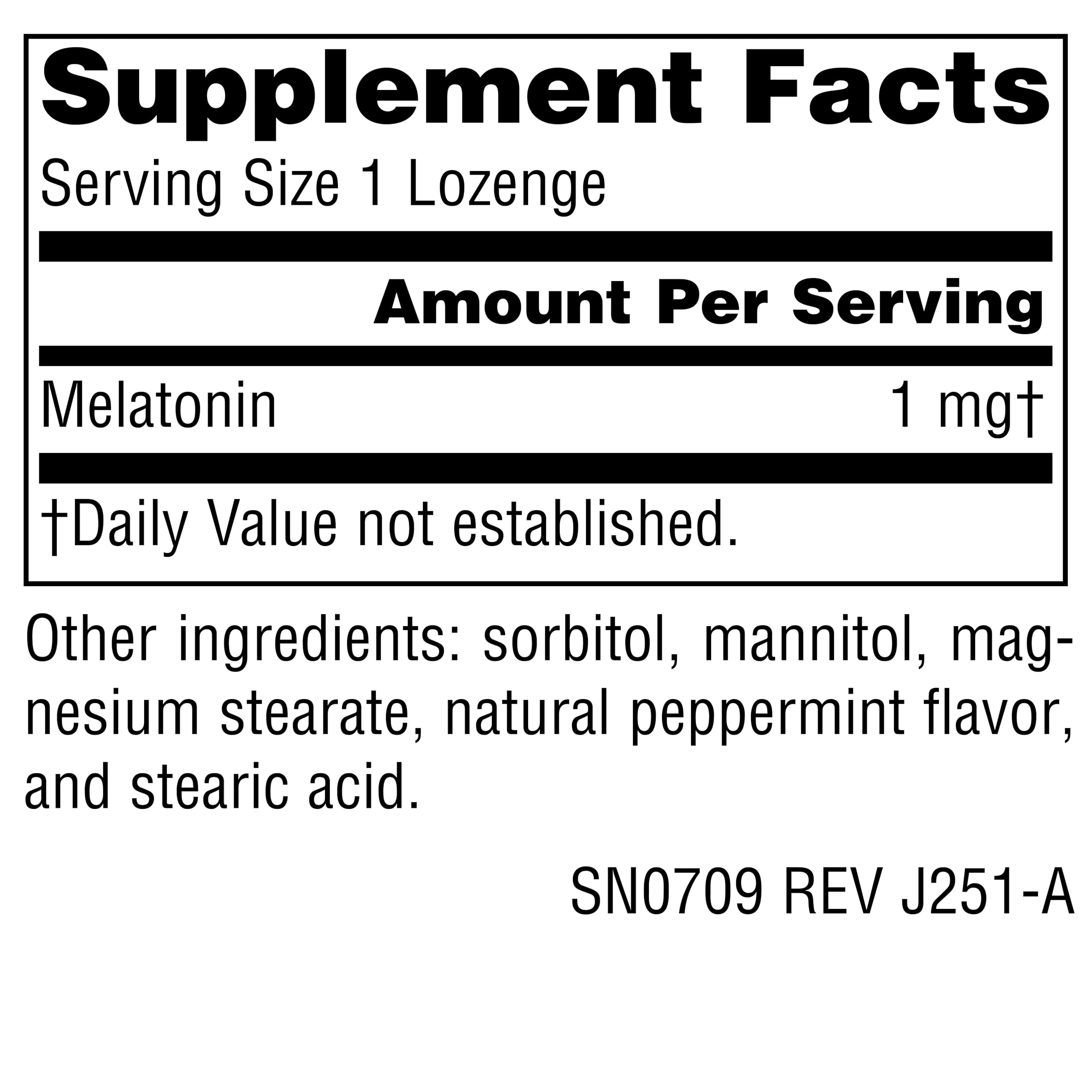 Botella Source Naturals Melatonina con sabor a menta