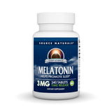 Source Naturals Melatonina de liberación sostenida 3 mg, ideal para dormir por la noche.