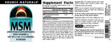 Source Naturals MSM, envase marcado, ideal para monitorear dosis diaria