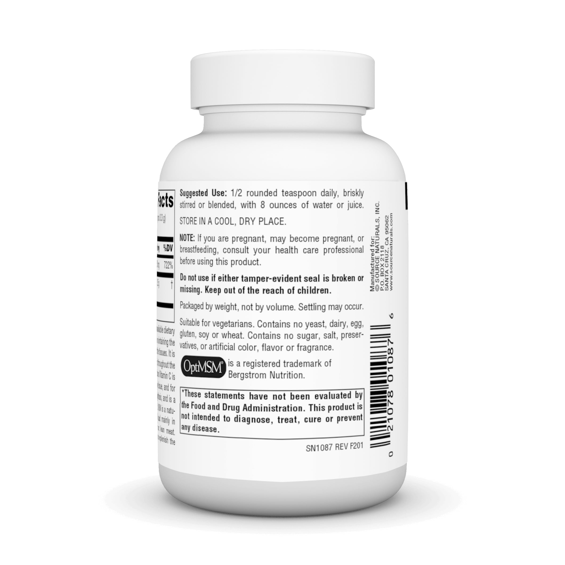 Source Naturals MSM, polvo para batir, se integra sin grumos en batidos