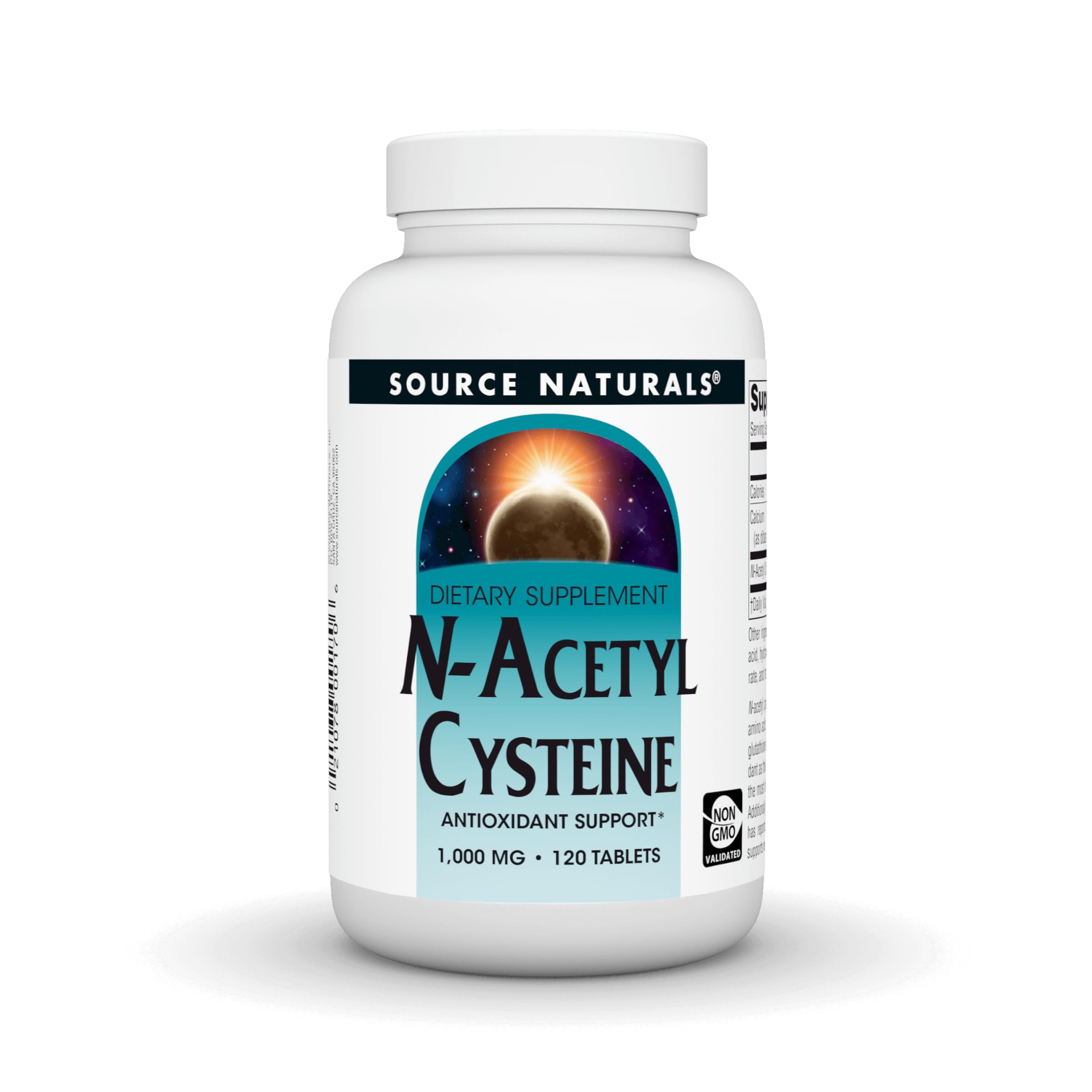 Source Naturals N-acetilcisteina tabletas 1000 mg: apoyo antioxidante diario.