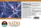 Source Naturals NADH 20mg sin alérgenos, compatible con dietas sensibles.