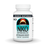 Source Naturals NKO Neptune Krill Oil, botella con cápsulas para salud cardiovascular.
