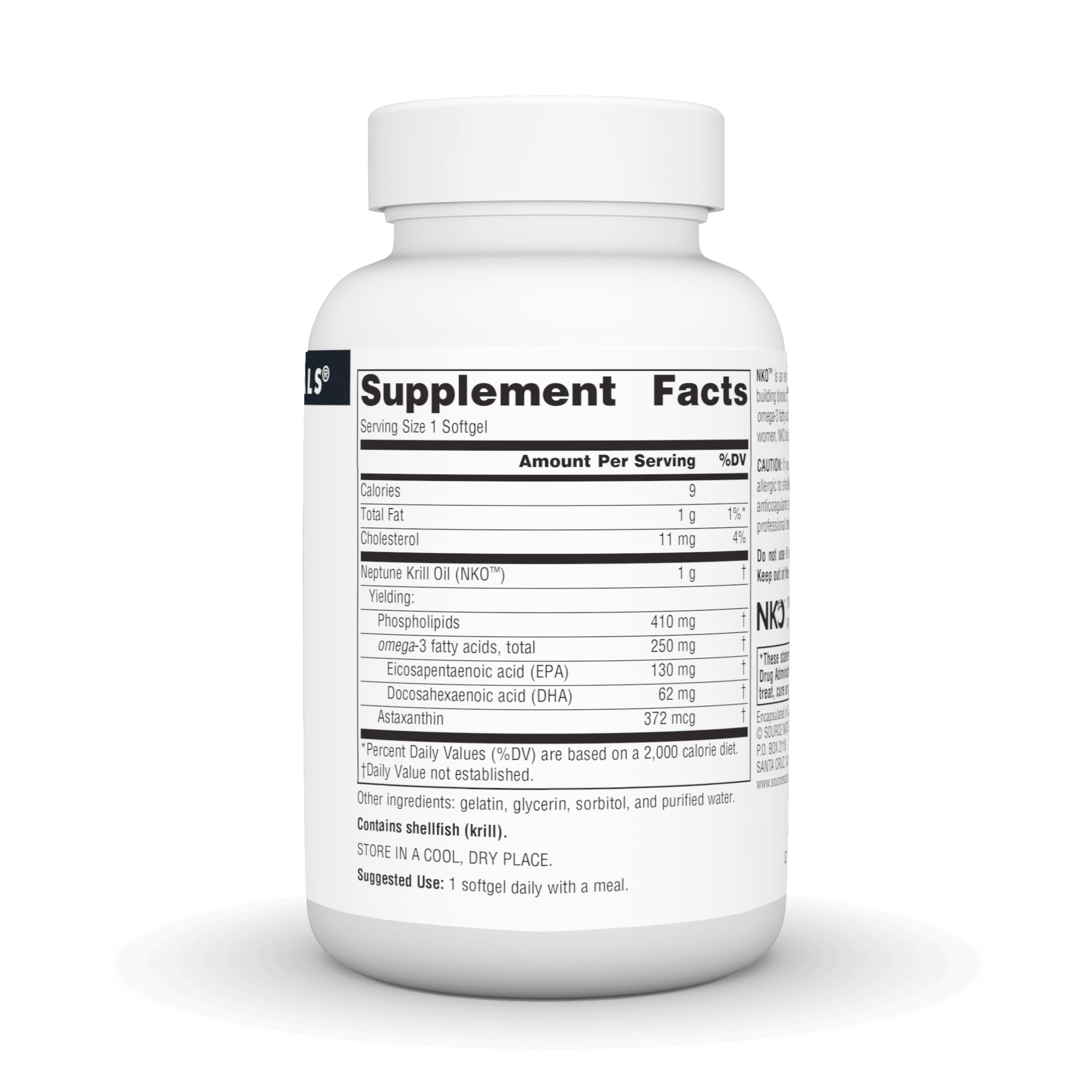 Source Naturals NKO Neptune Krill Oil, cápsula suave para uso diario.