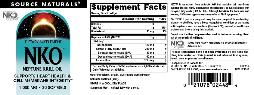 Source Naturals NKO Neptune Krill Oil, detalle de aceite de krill