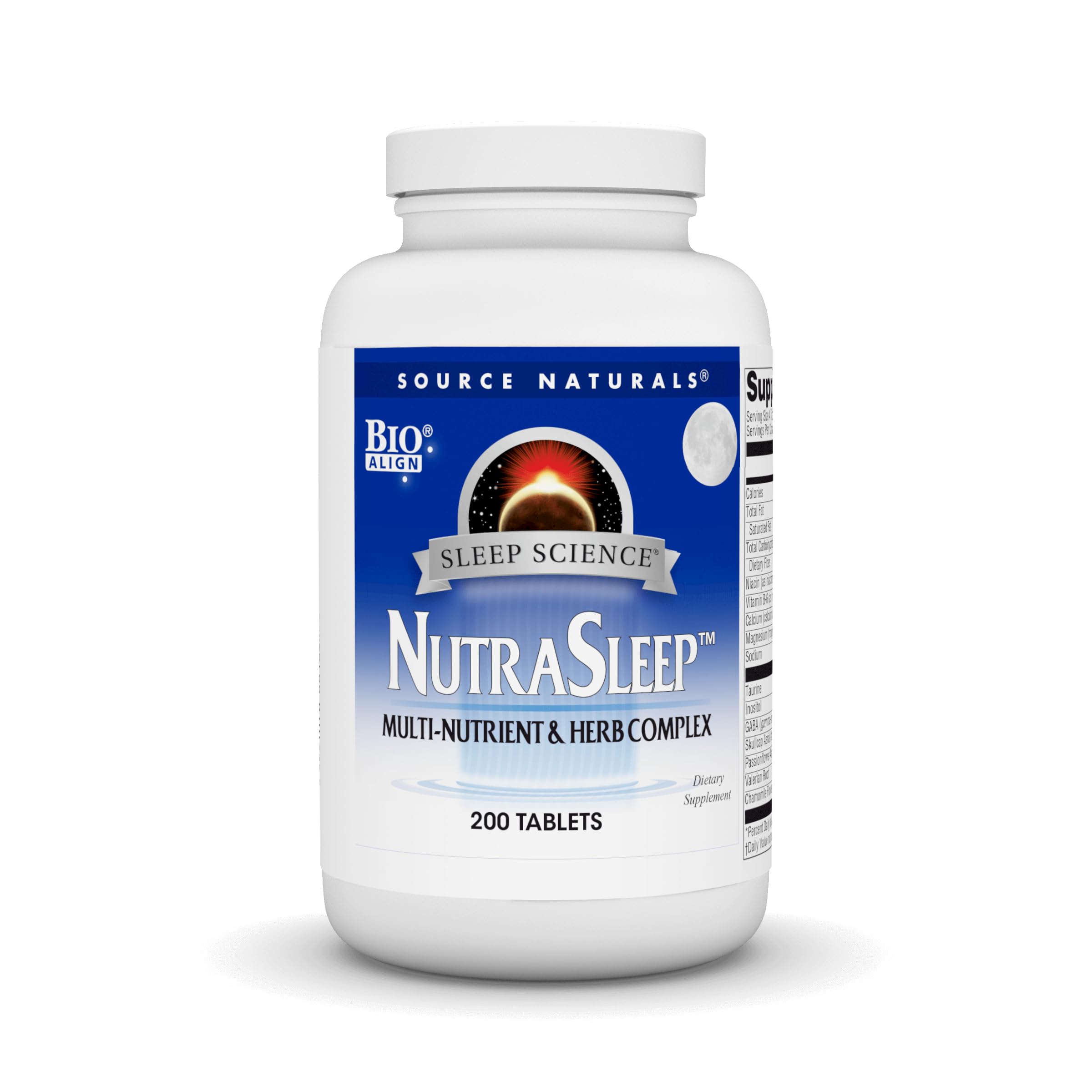 Source Naturals NutraSleep frasco-tabletas: apoyo a la relajación suave antes de dormir.