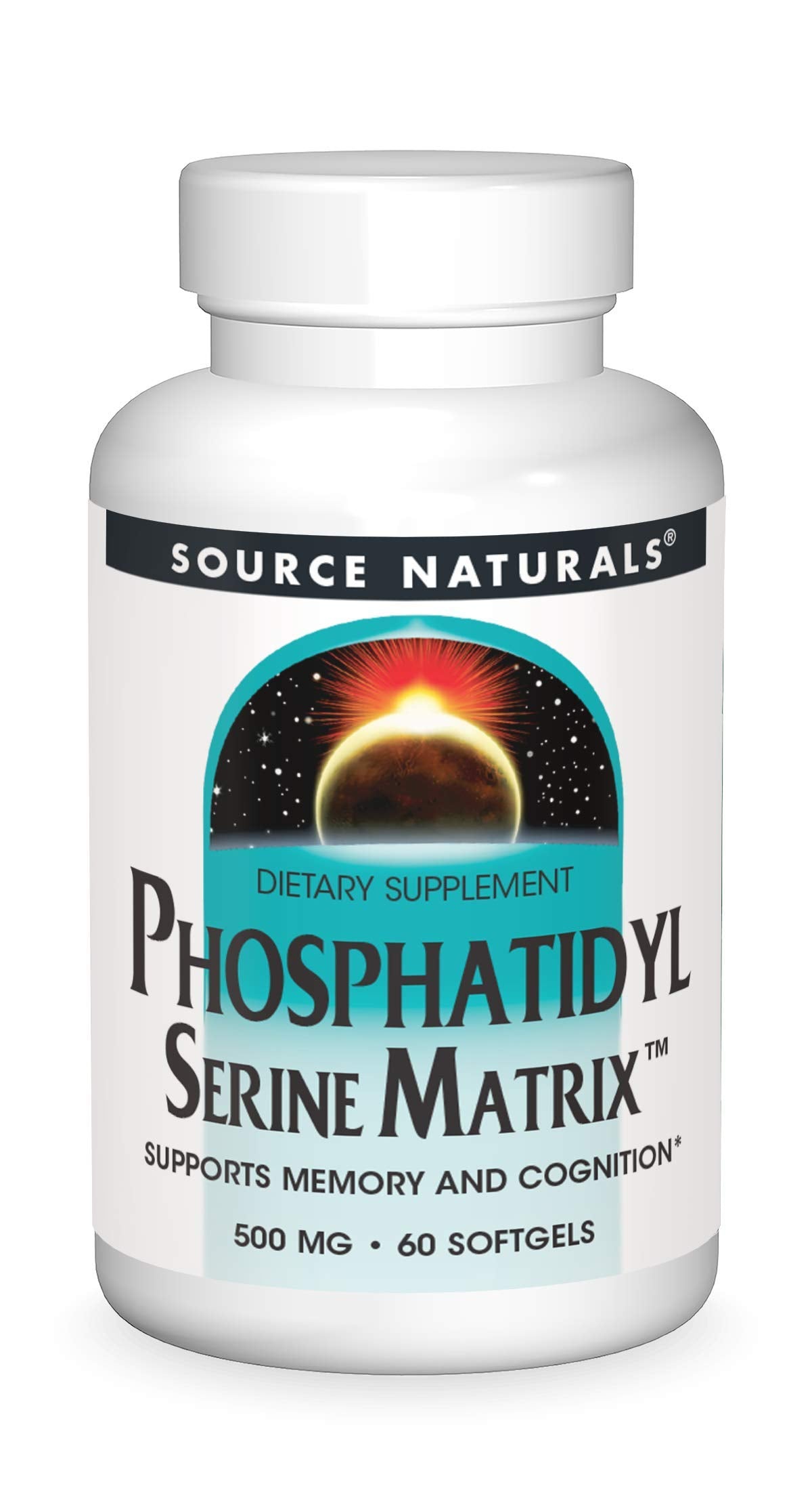 Source Naturals Phosphatidyl Serine Matrix botella de softgels para uso diario