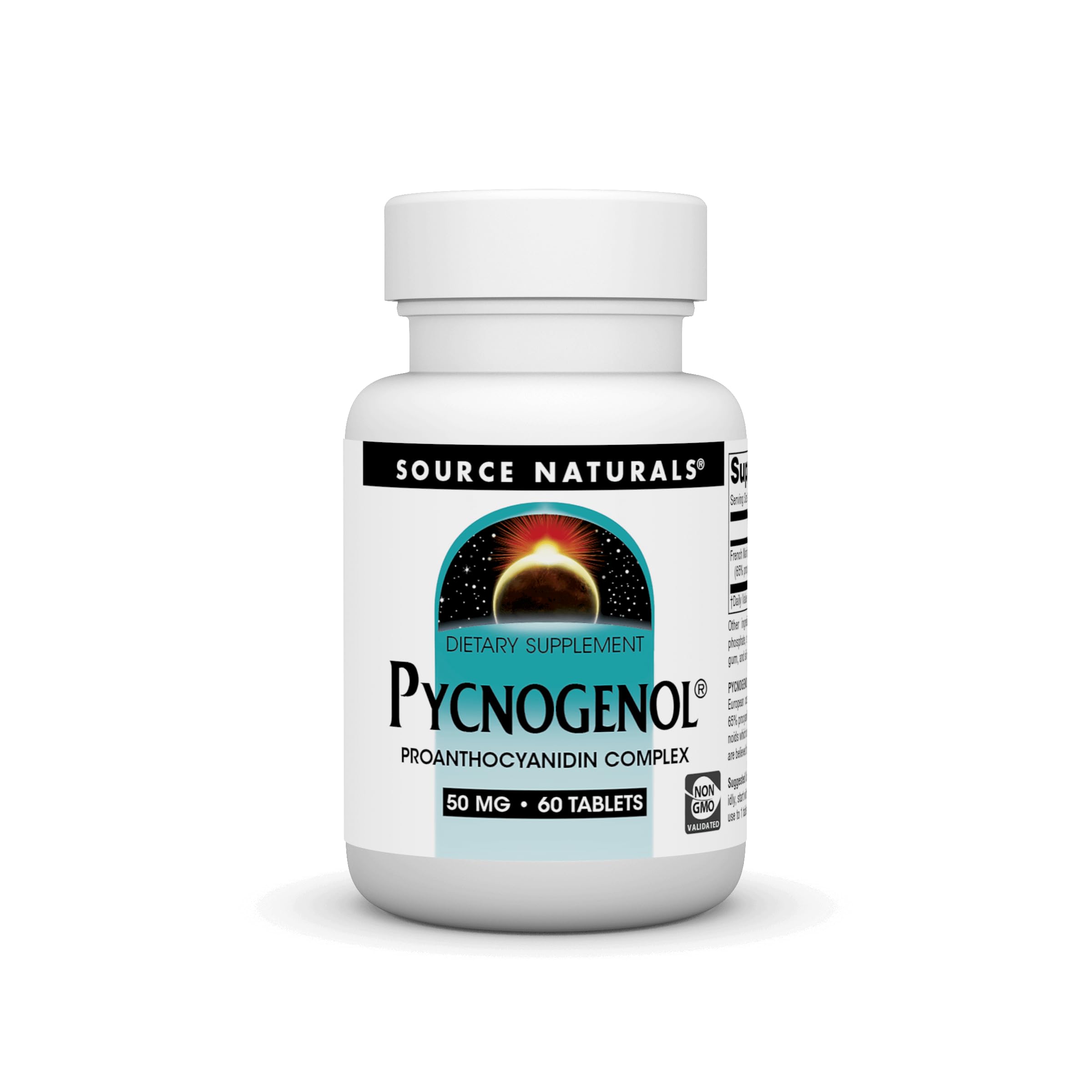 Source Naturals Pycnogenol tabletas 50 mg, apoyo diario de antioxidantes.