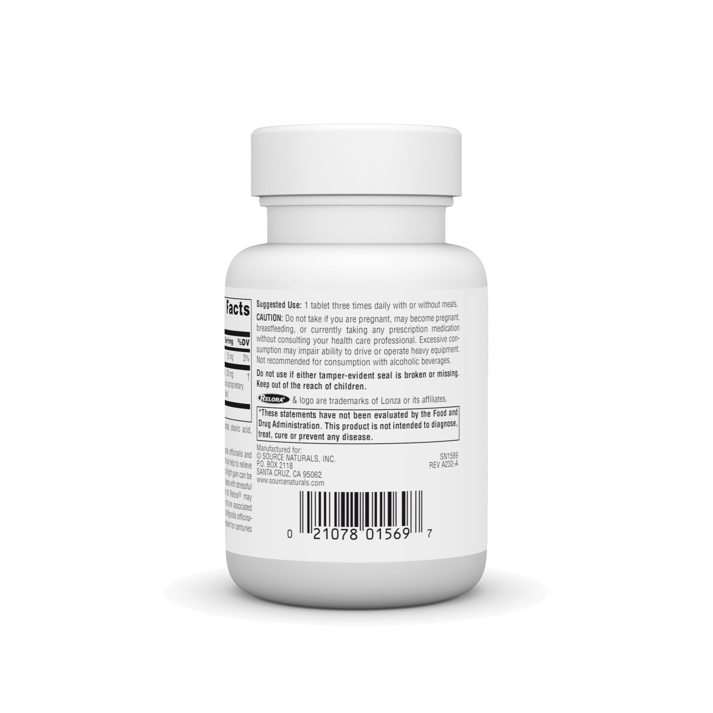 Source Naturals Relora: tabletas y dosis para la rutina diaria.