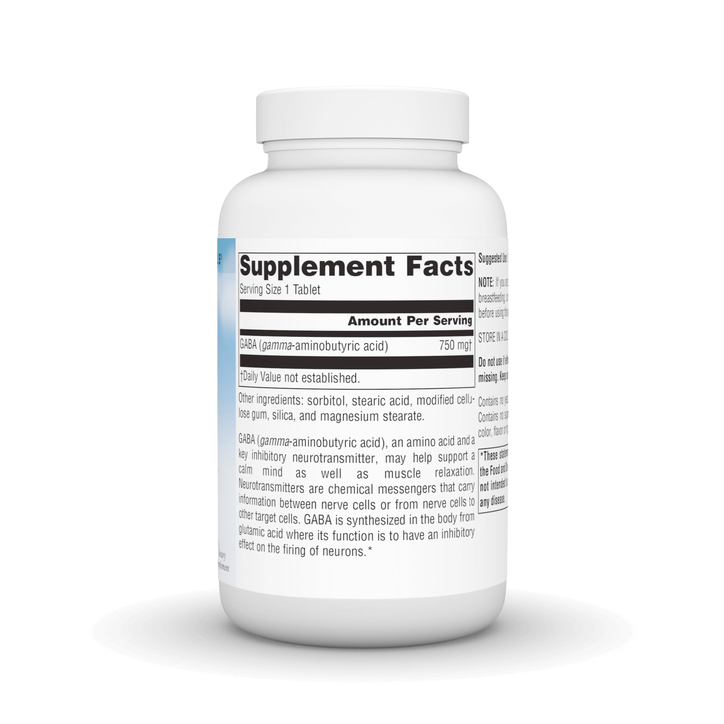 Envase de 90 tabletas de Source Naturals Serene Science GABA para uso diario