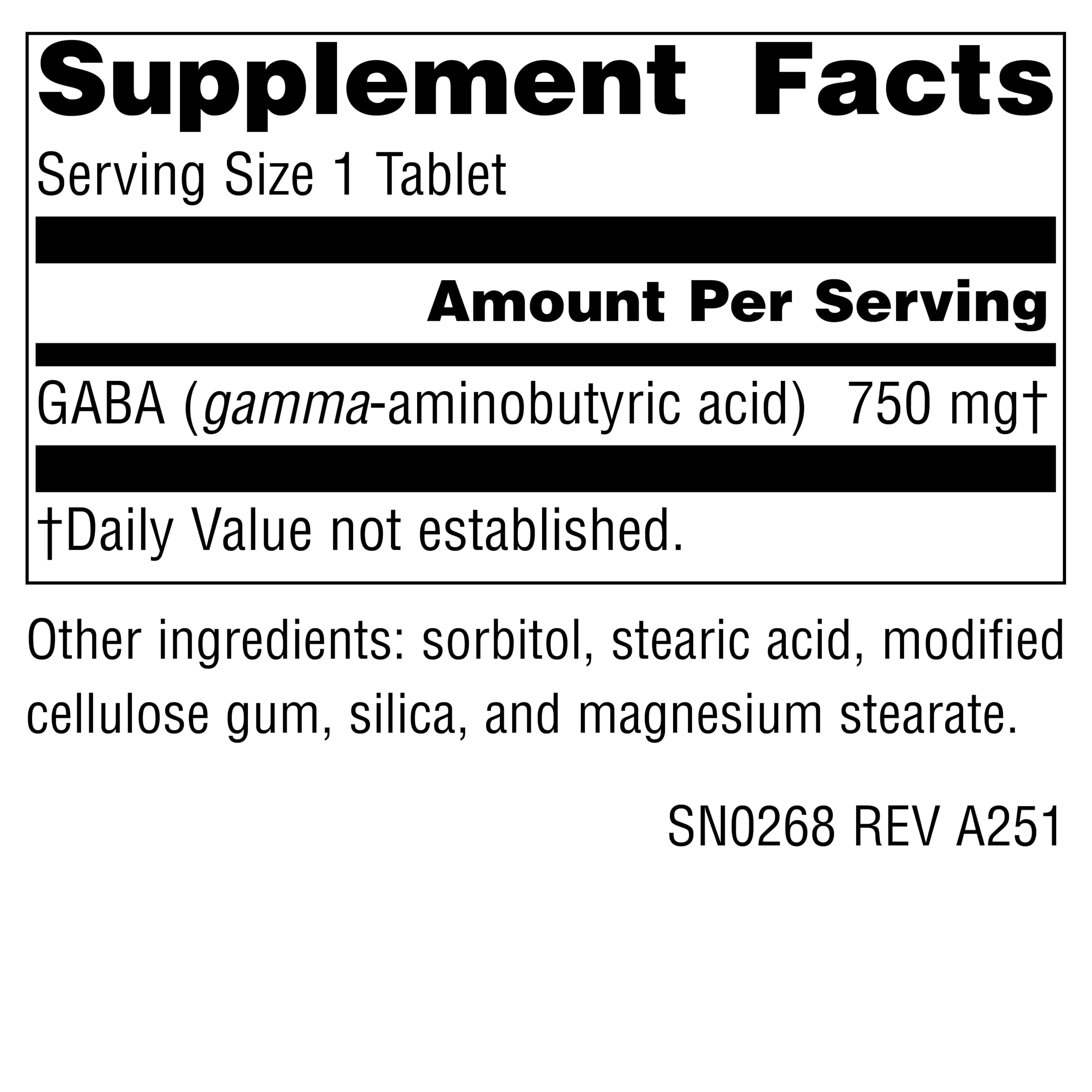 Tabletas de Source Naturals Serene Science GABA en mano para uso diario