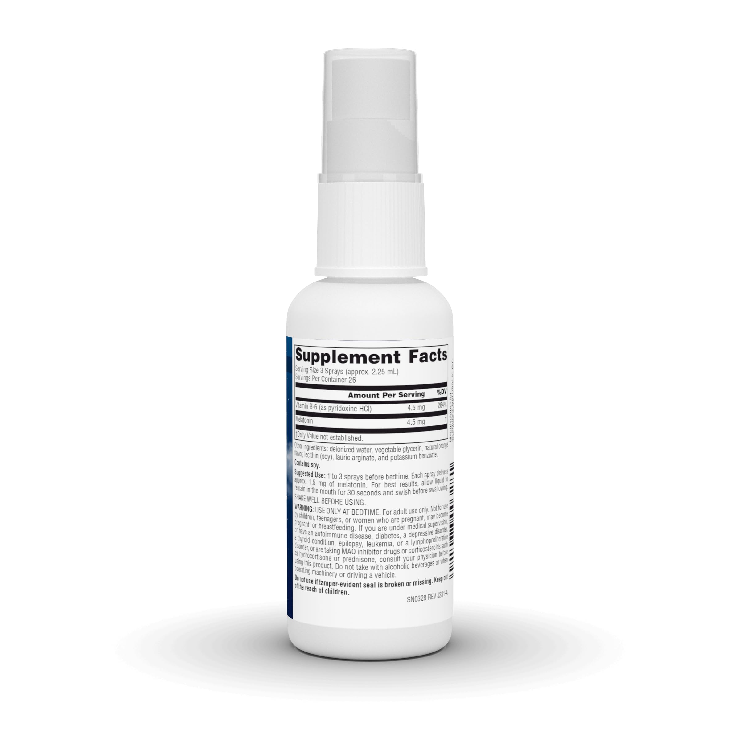 Source Naturals Sleep Science Melatonina NutraSpray, etiqueta clara, sabor cítrico para facilitar su uso.
