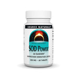 Source Naturals SOD Power tabletas 250 mg para uso diario y cuidado celular.