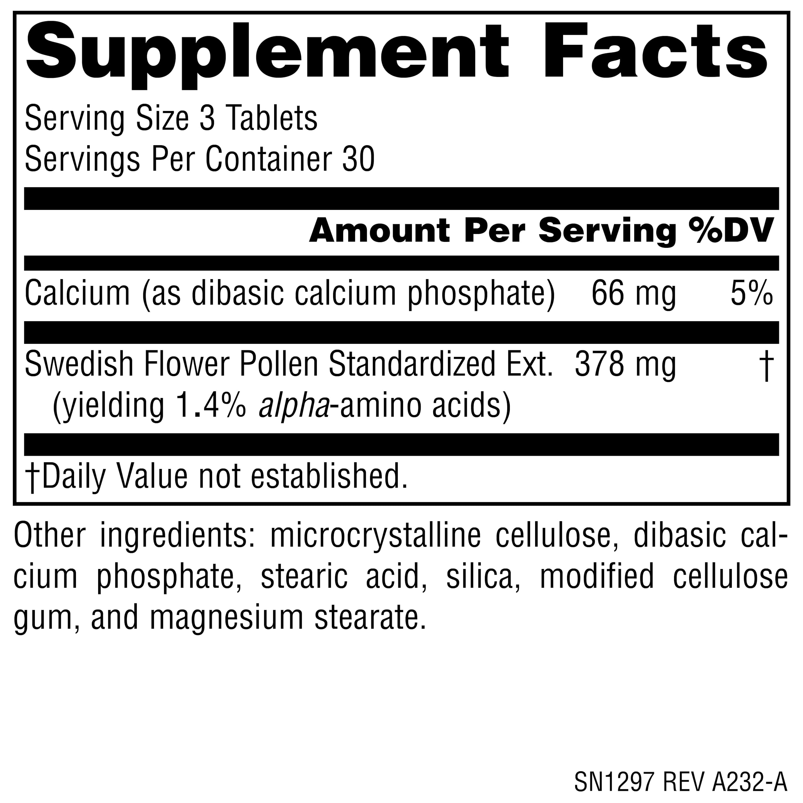 Source Naturals tabletas de polen para consumo diario y mantenimiento del bienestar