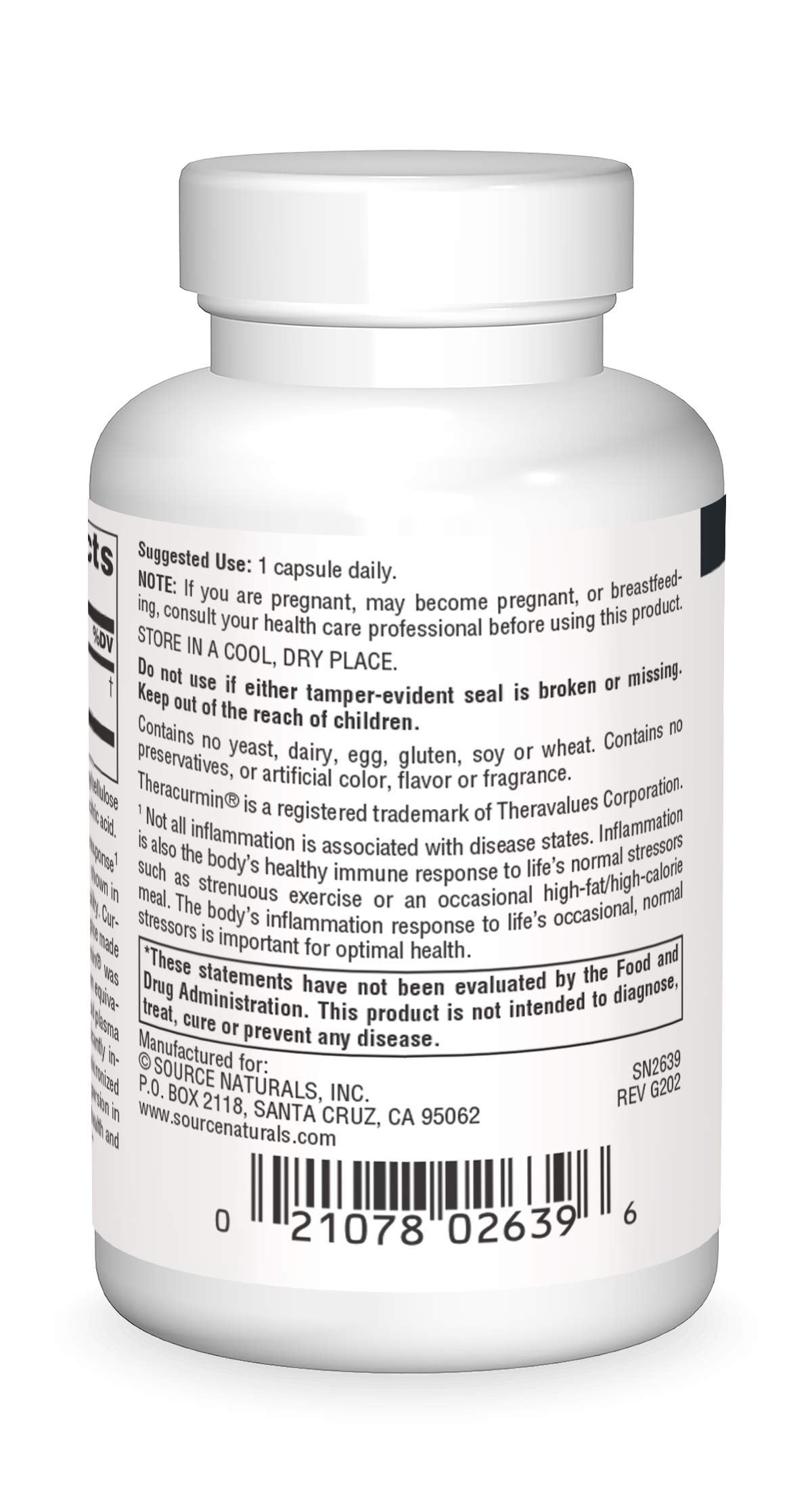 Source Naturals Theracurmin, cápsulas vegetales fáciles de ingerir para una rutina saludable