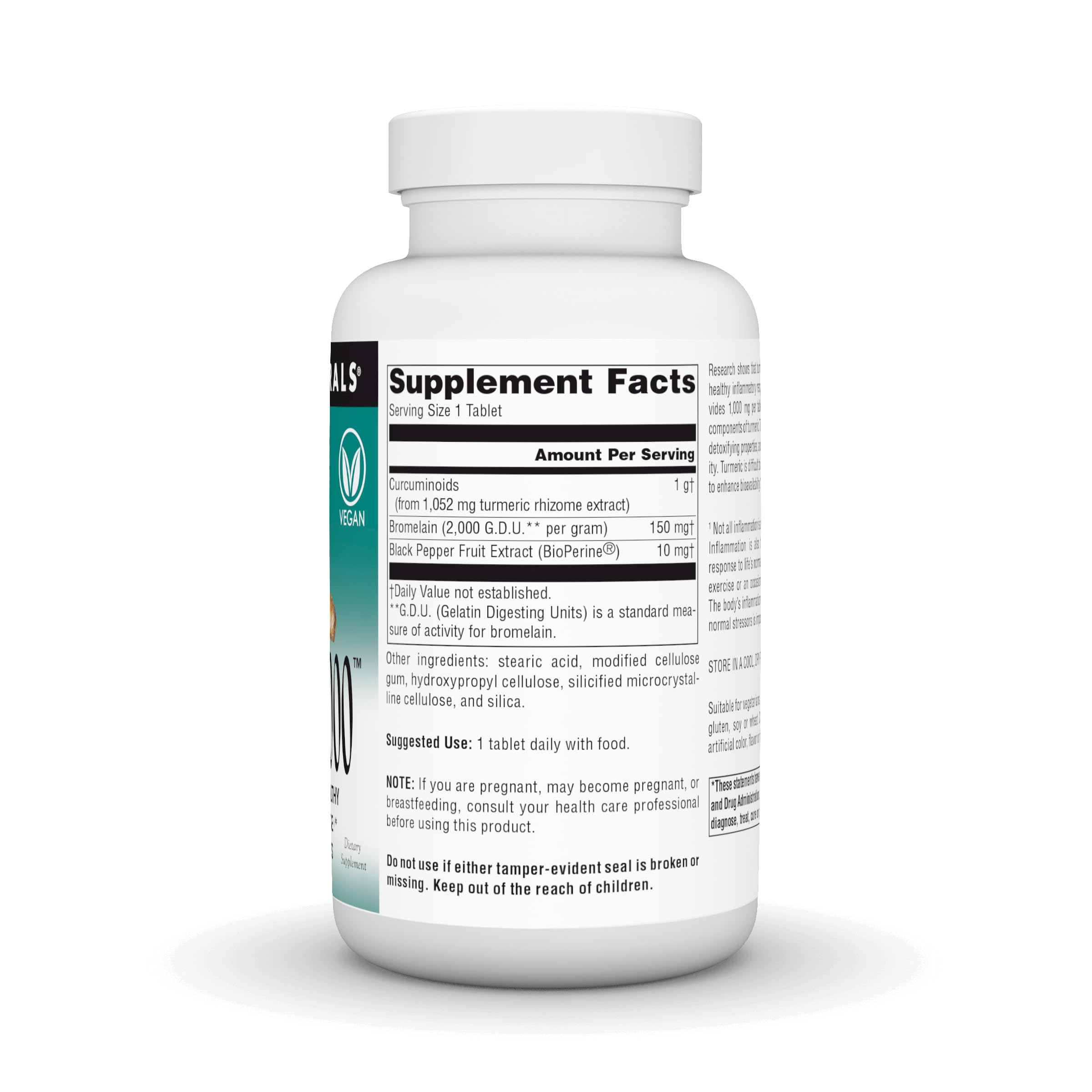 Source Naturals Turmeric 1000 etiqueta frontal, información clara para elegir