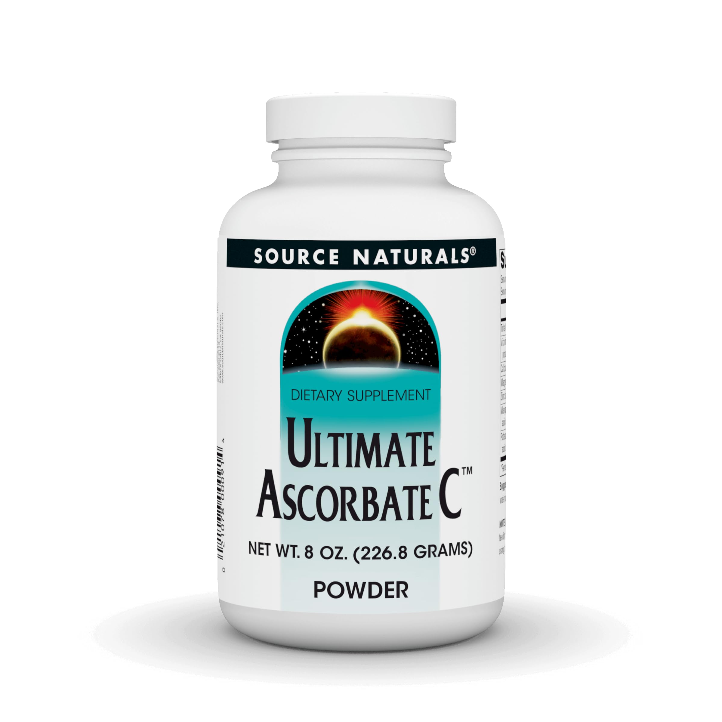 Source Naturals Ultimate Ascorbate C, polvo en frasco, apoyo diario de vitamina C.