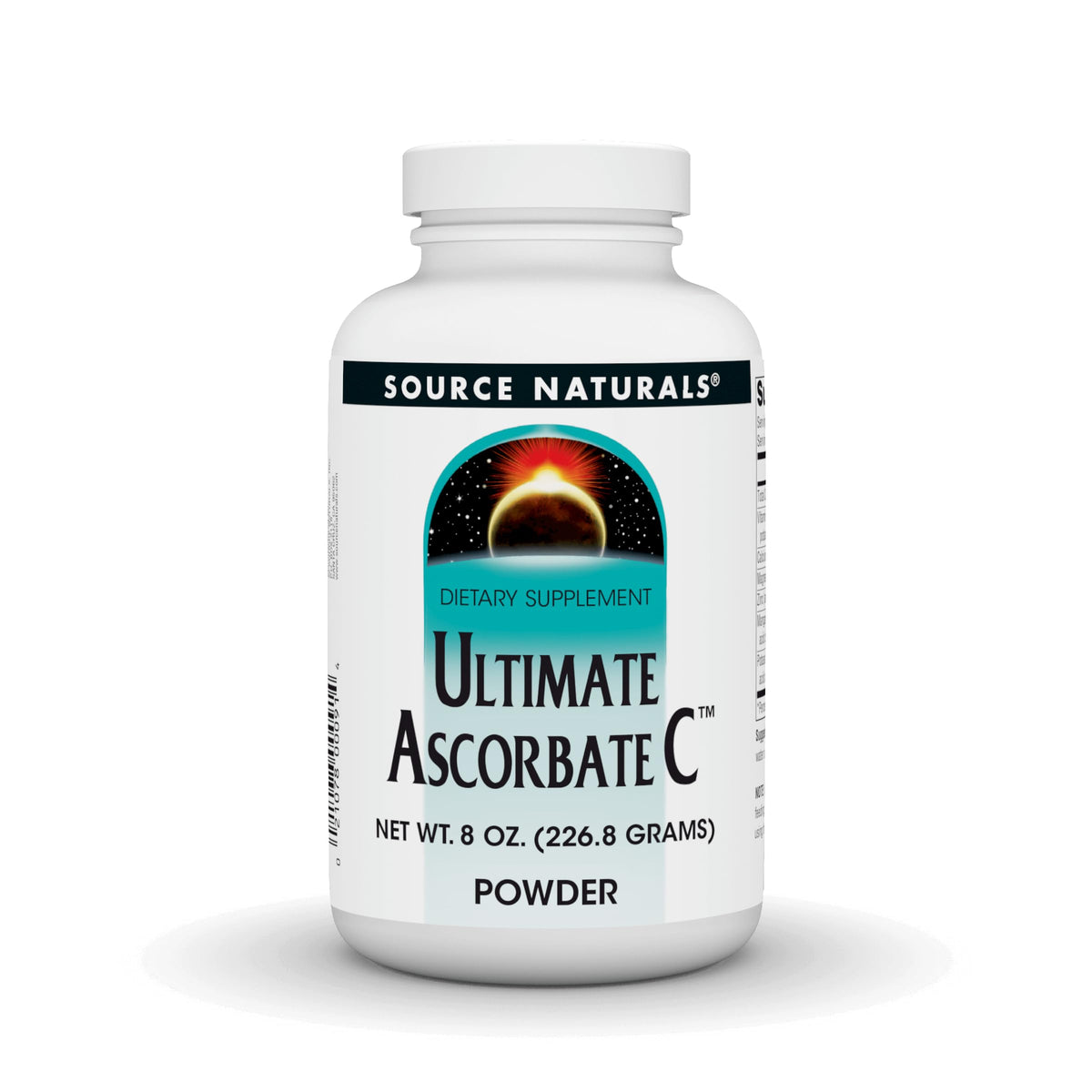 Source Naturals Ultimate Ascorbate C, polvo en frasco, apoyo diario de vitamina C.