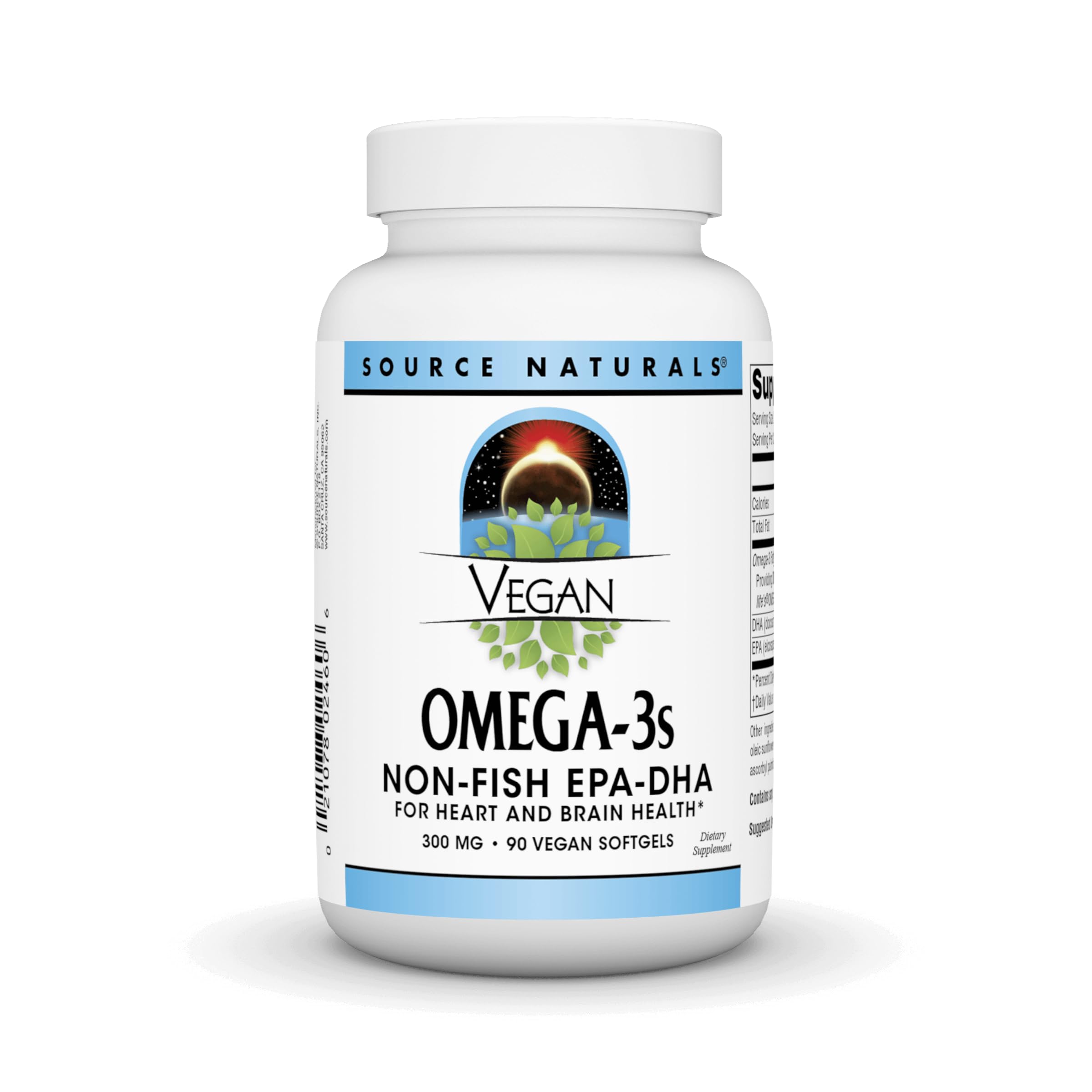 Source Naturals Omega 3 vegano en botella, apoyo diario de algas.
