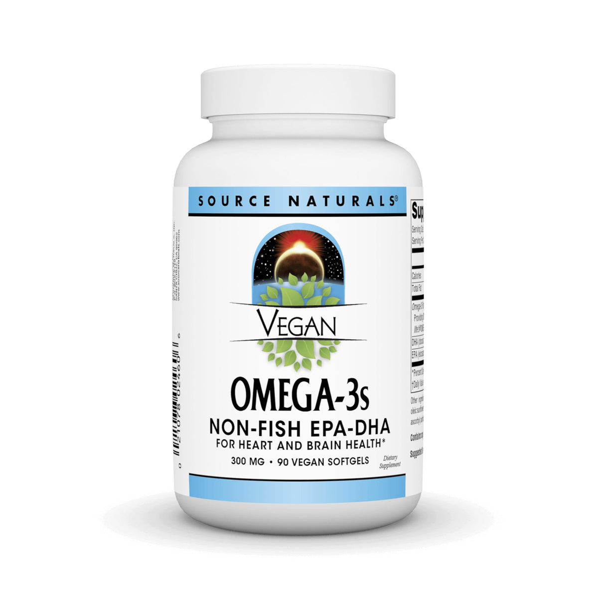 Source Naturals Omega 3 vegano en botella, apoyo diario de algas.