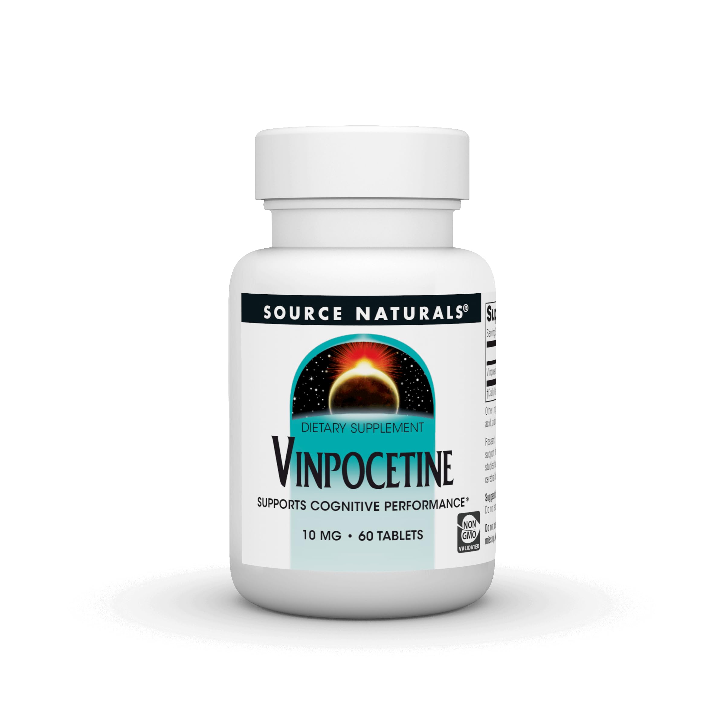 Source Naturals Vinpocetina frasco de tabletas 10 mg, posible apoyo a la memoria.