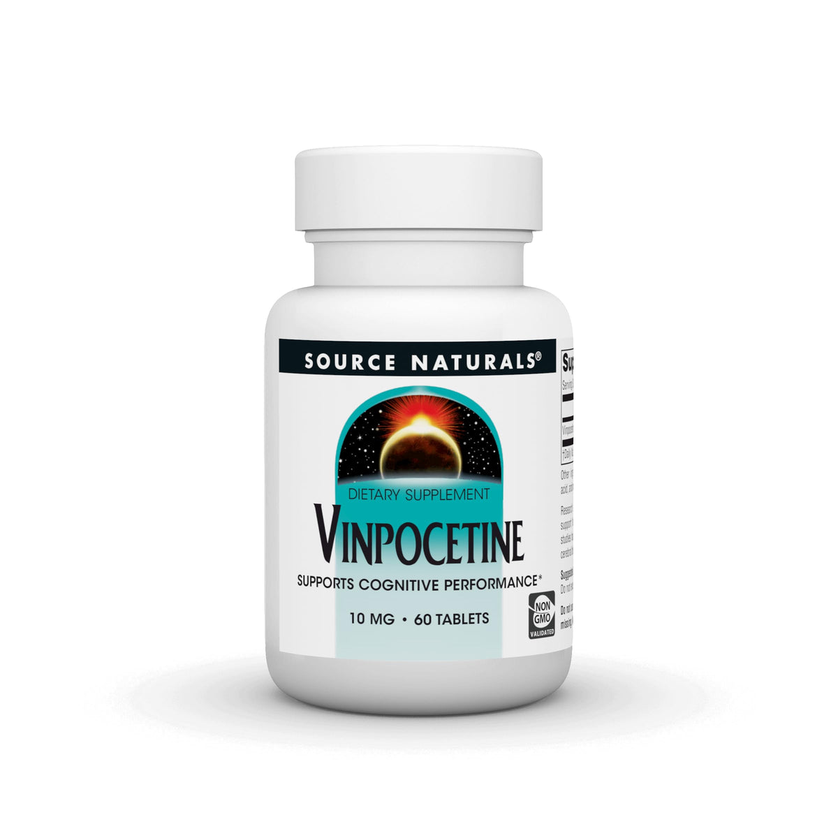 Source Naturals Vinpocetina frasco de tabletas 10 mg, posible apoyo a la memoria.