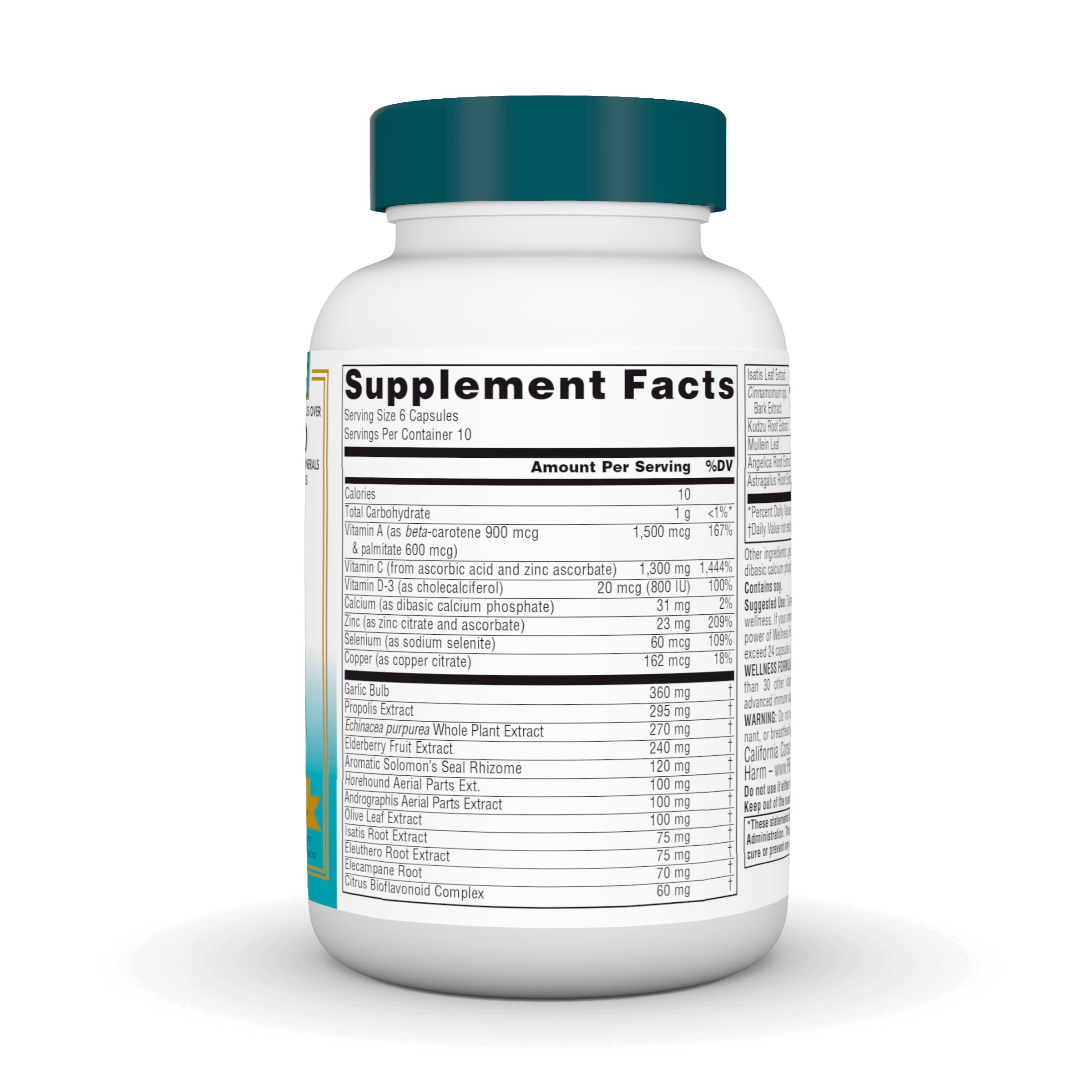 Source Naturals Wellness Formula: etiqueta detallada para conocer ingredientes clave.