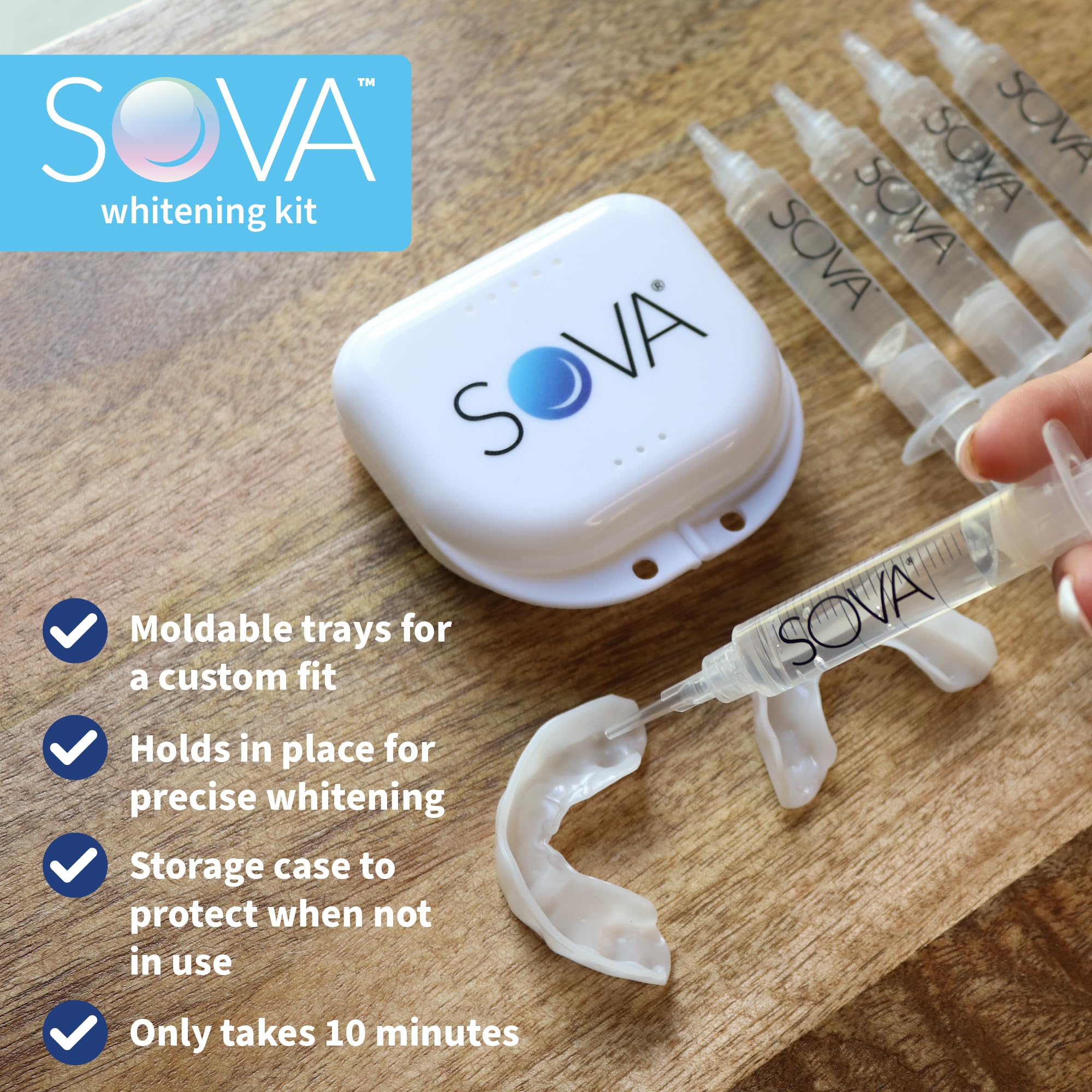 SOVA White: estuche protector para transporte y almacenamiento limpio