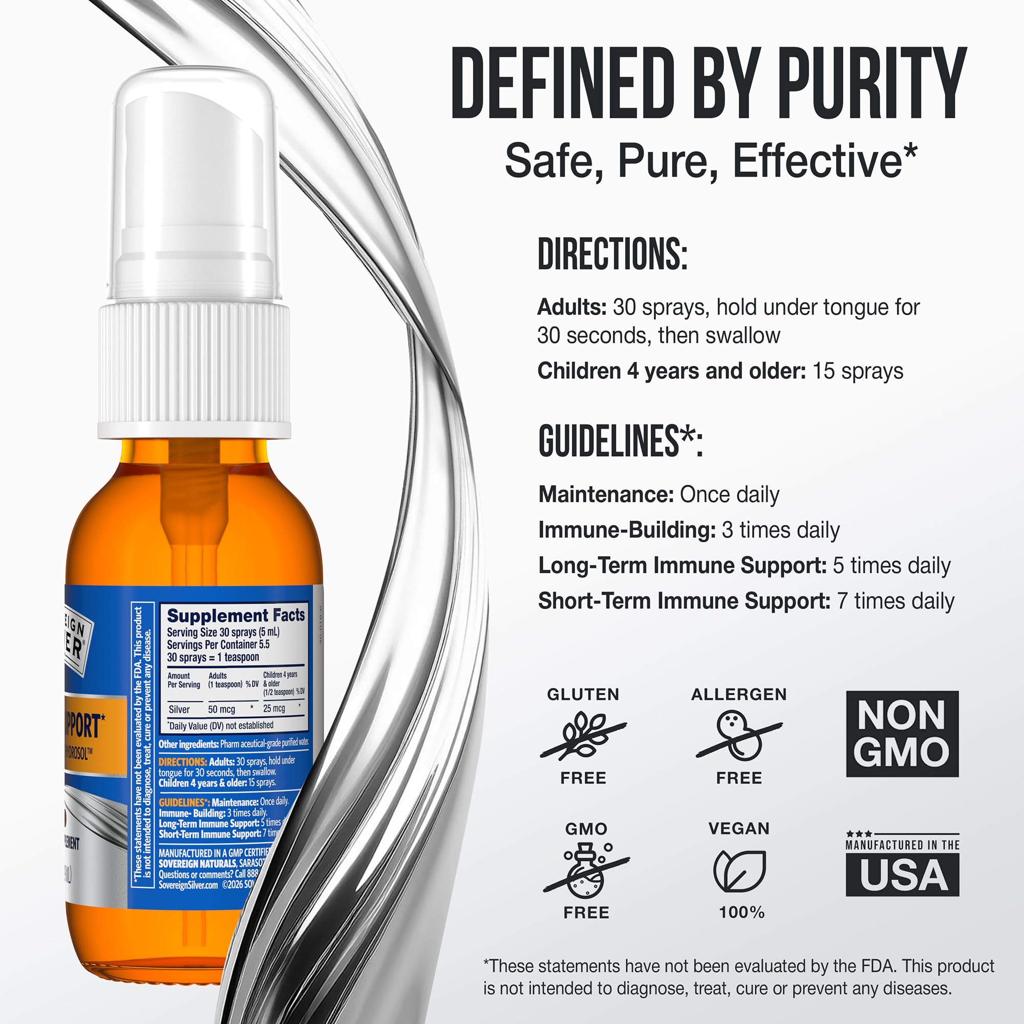 Sovereign Silver, dosis de 10 ppm para consistencia y pureza