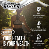Sovereign Silver hidrosol bioactivo para apoyar vías respiratorias naturales.