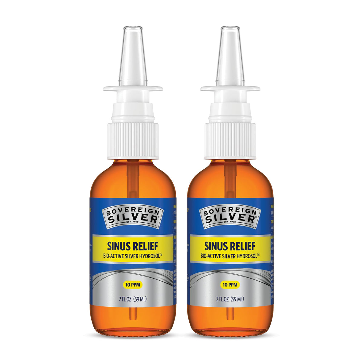 Sovereign Silver spray nasal alivia congestión para una respiración más cómoda.
